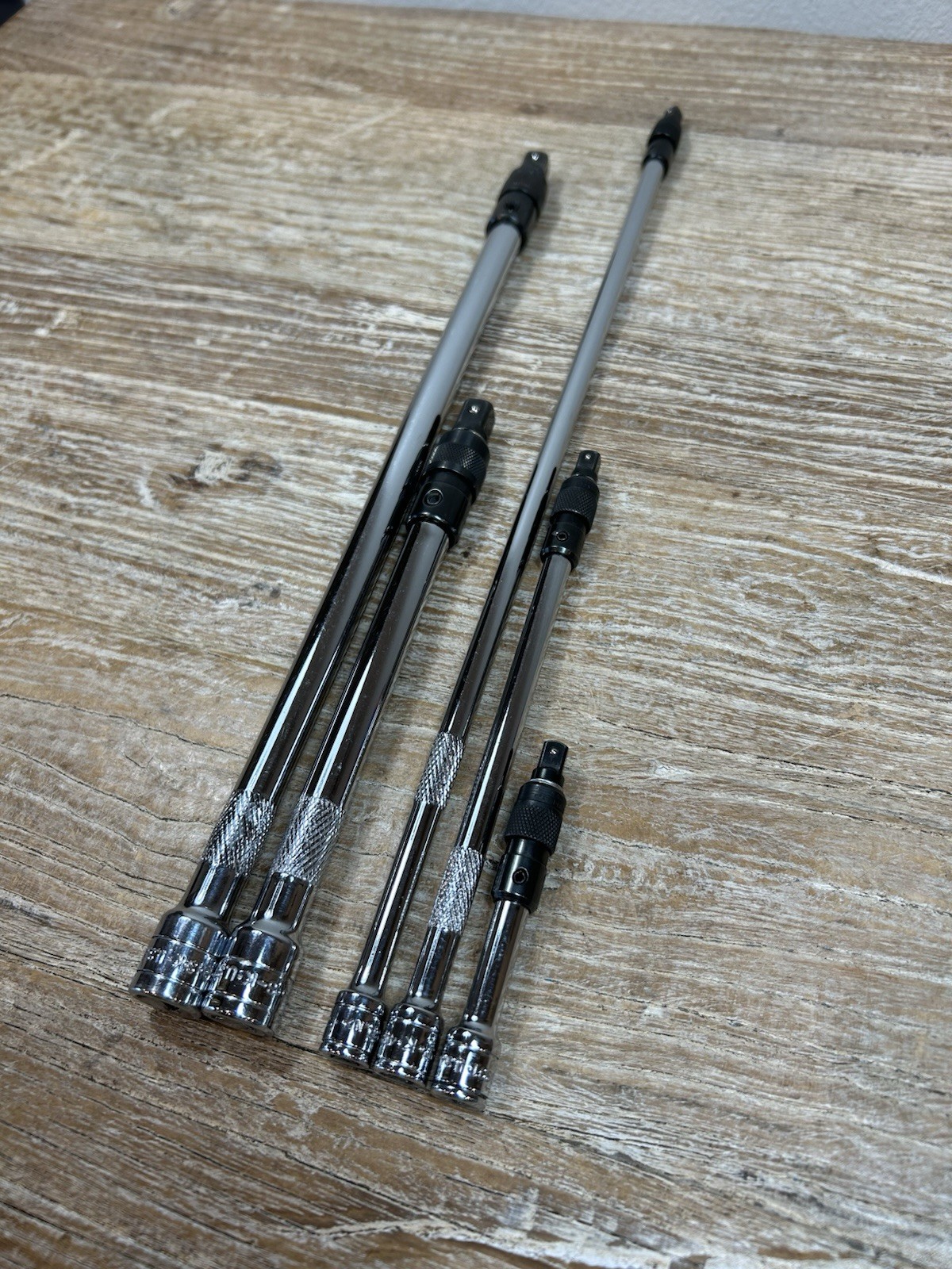SK Tools 5 pc 1/4” & 3/8″ Drive LOCKING Extension Set Lot – Knurled FREE SHIP