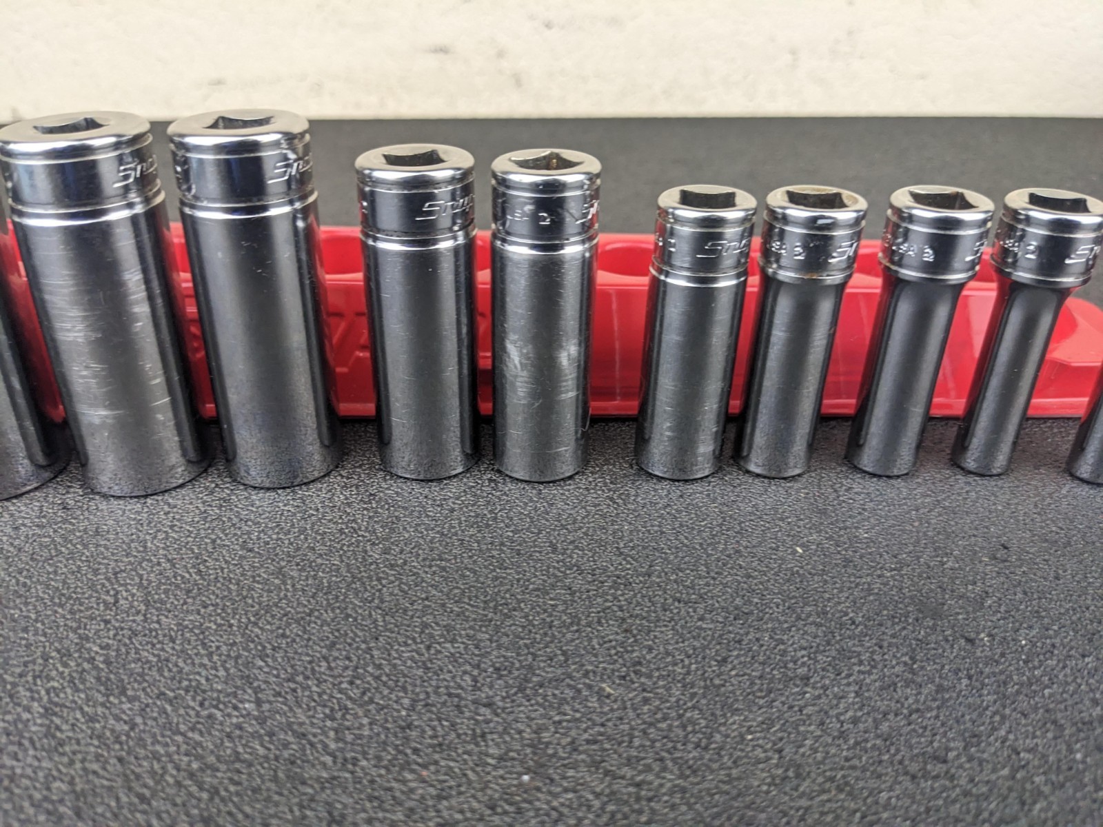#bm187 Snap-on Tools USA 3/8″ Drive SAE 12 Point Deep Chrome Socket Set 211SFY