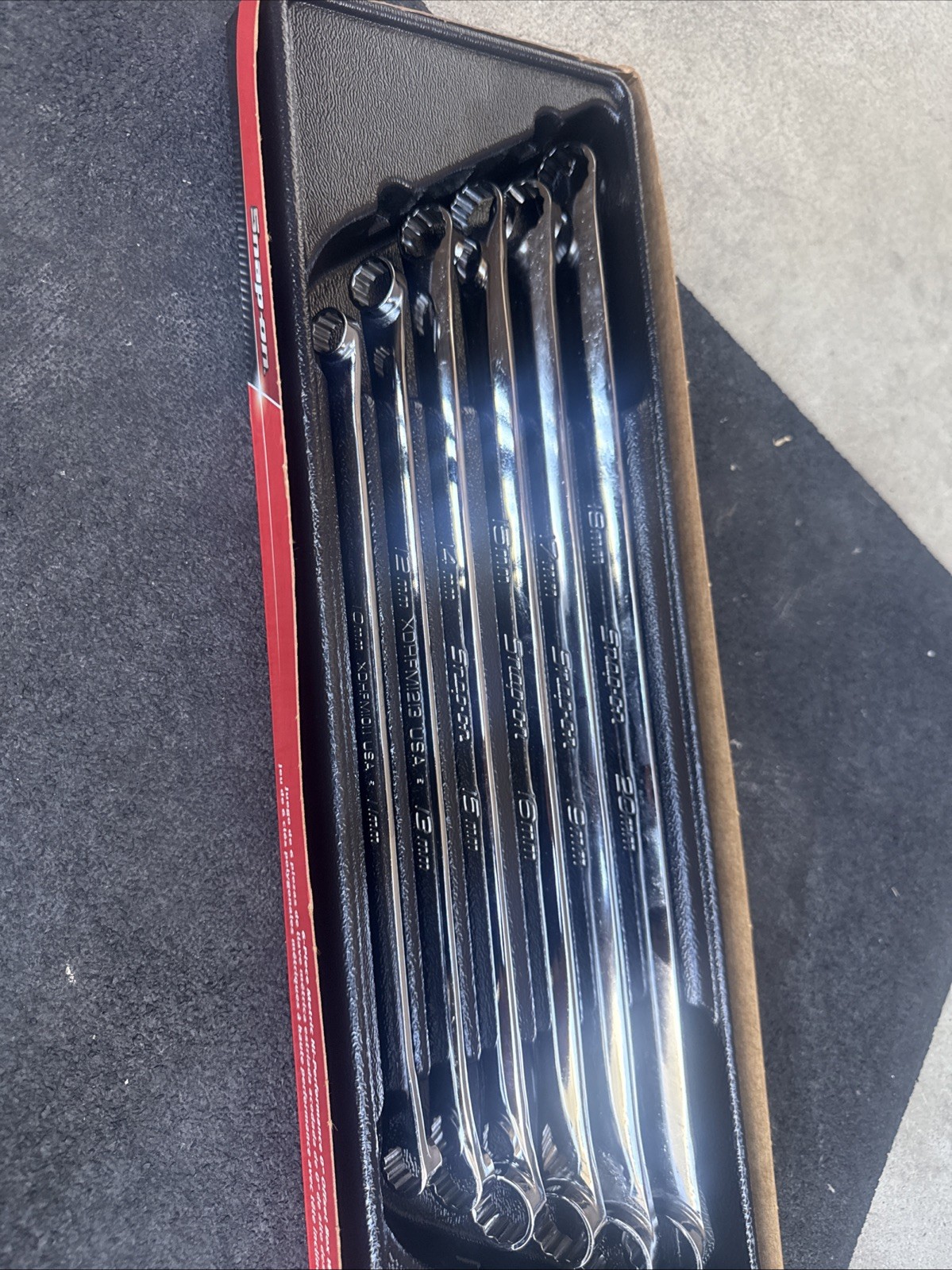 For Snap On 12 Pt METRIC Hi-Performance 0° Offset Box Wrench 6 Pcs Set XDHFM606