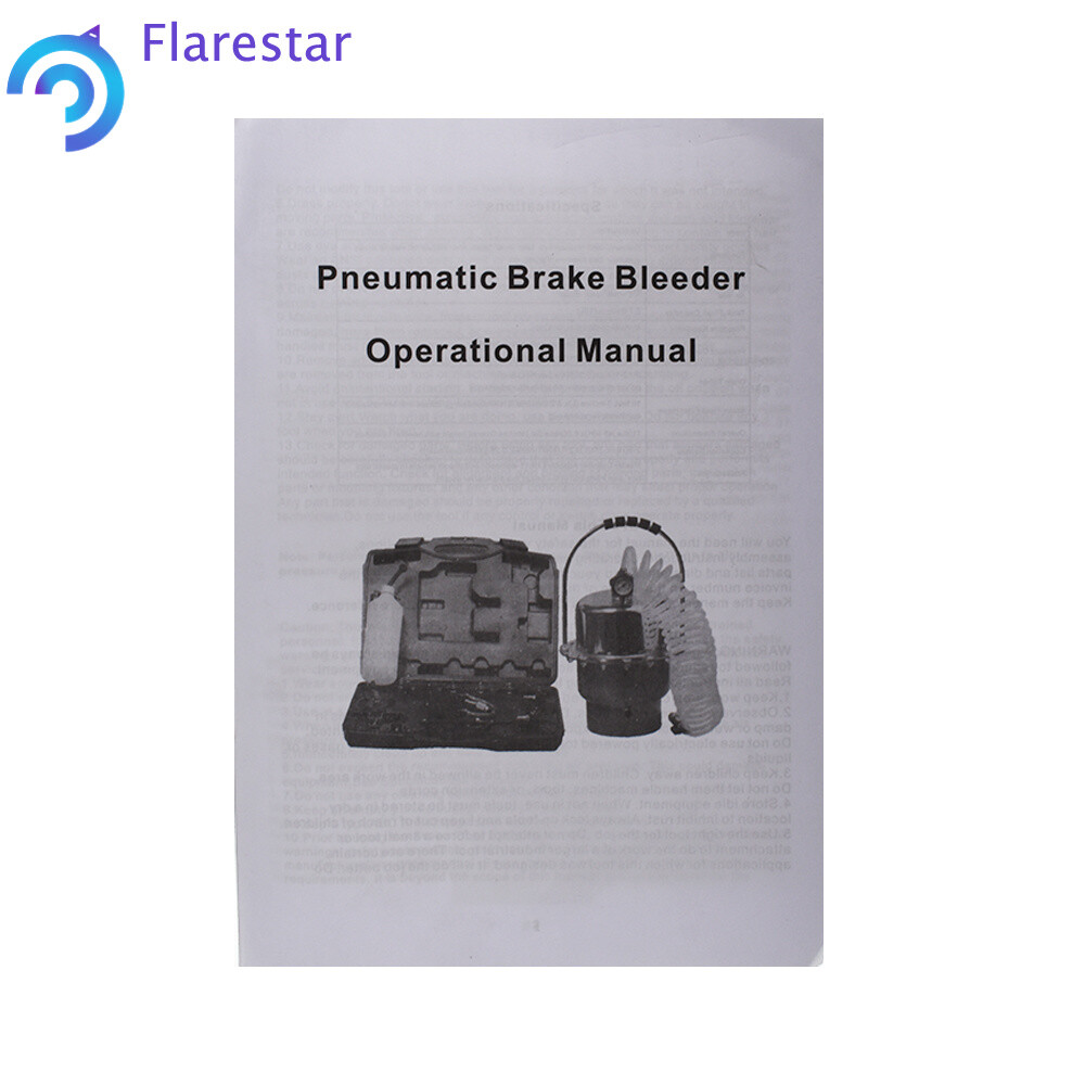 Portable Pneumatic Air Pressure Brake Kit + Clutch Bleeder Valve System Kit