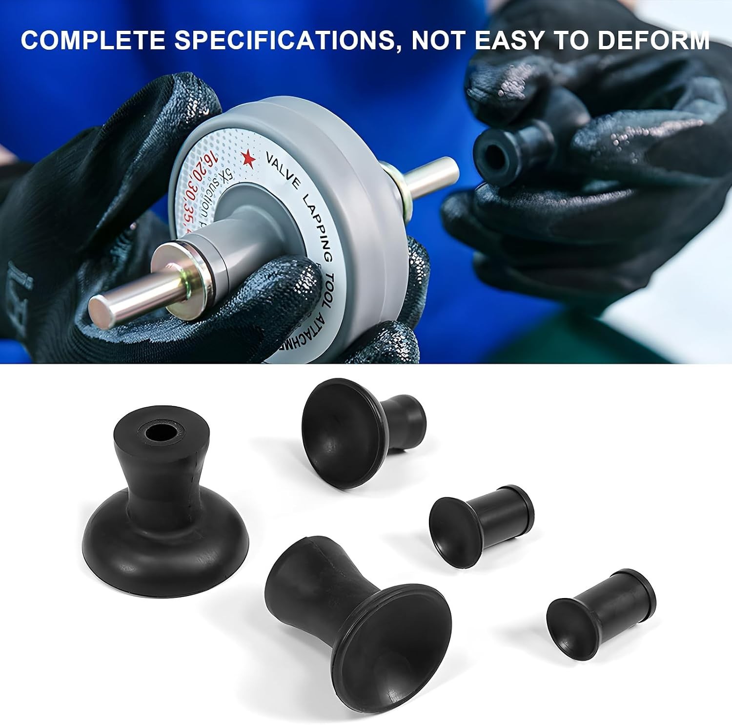 Valve Lapping Tool Kit Valve Lapping Tool & Compound Kit with 5 Suction Plate…