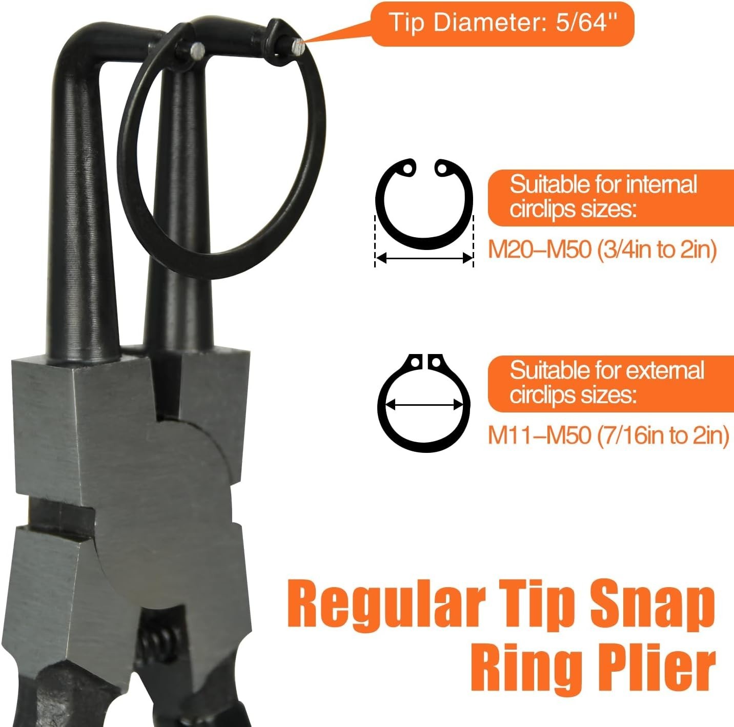 Ergonomic 4PCS Snap Ring Pliers Set – 7-Inch Circlip Tool Kit with Durable Steel