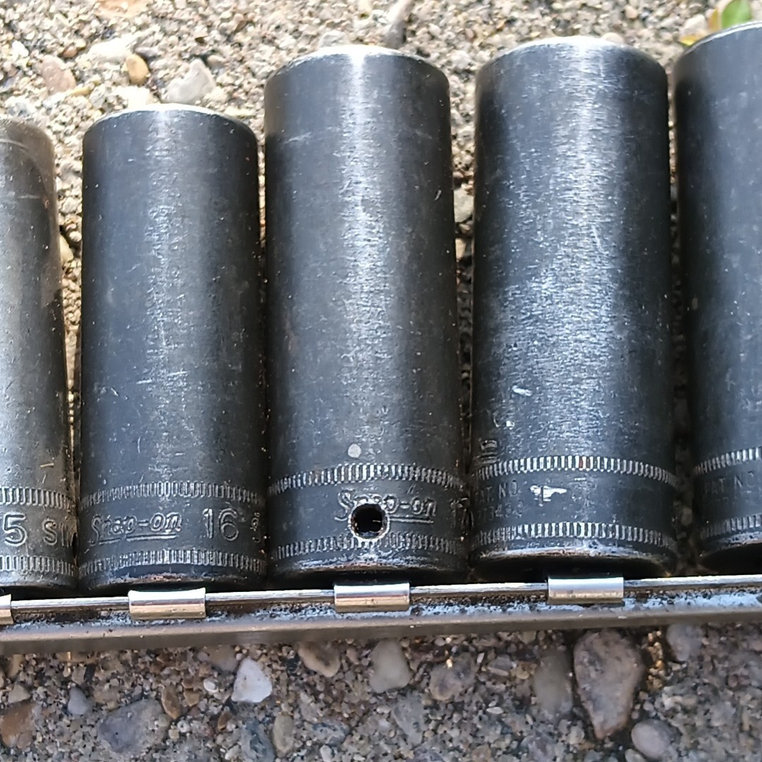 Snap-On SIMFM Set 3/8″ Drive Metric Deep 6 Point Impact Socket 8mm – 19mm Rail
