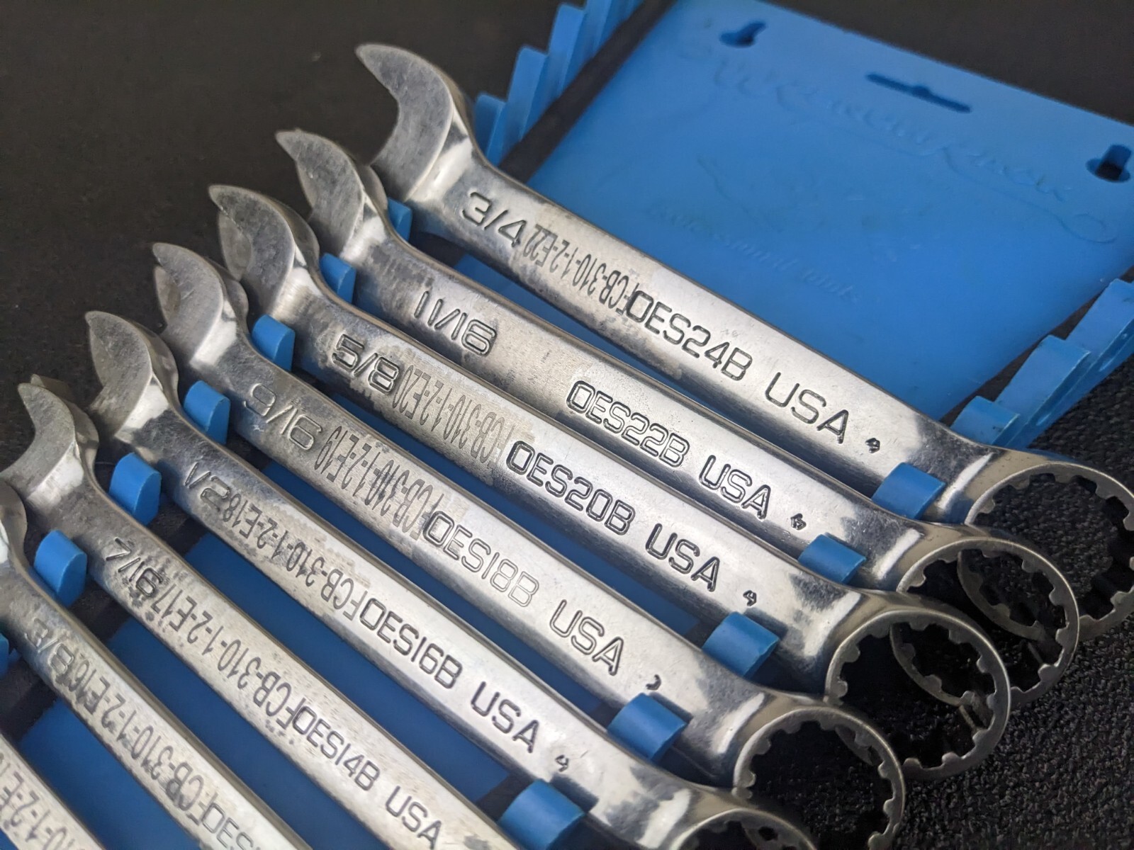 #bk463 Snap On Tools OES Master SAE Spline Short Wrench Set 3/8” – 3/4″ Aviation