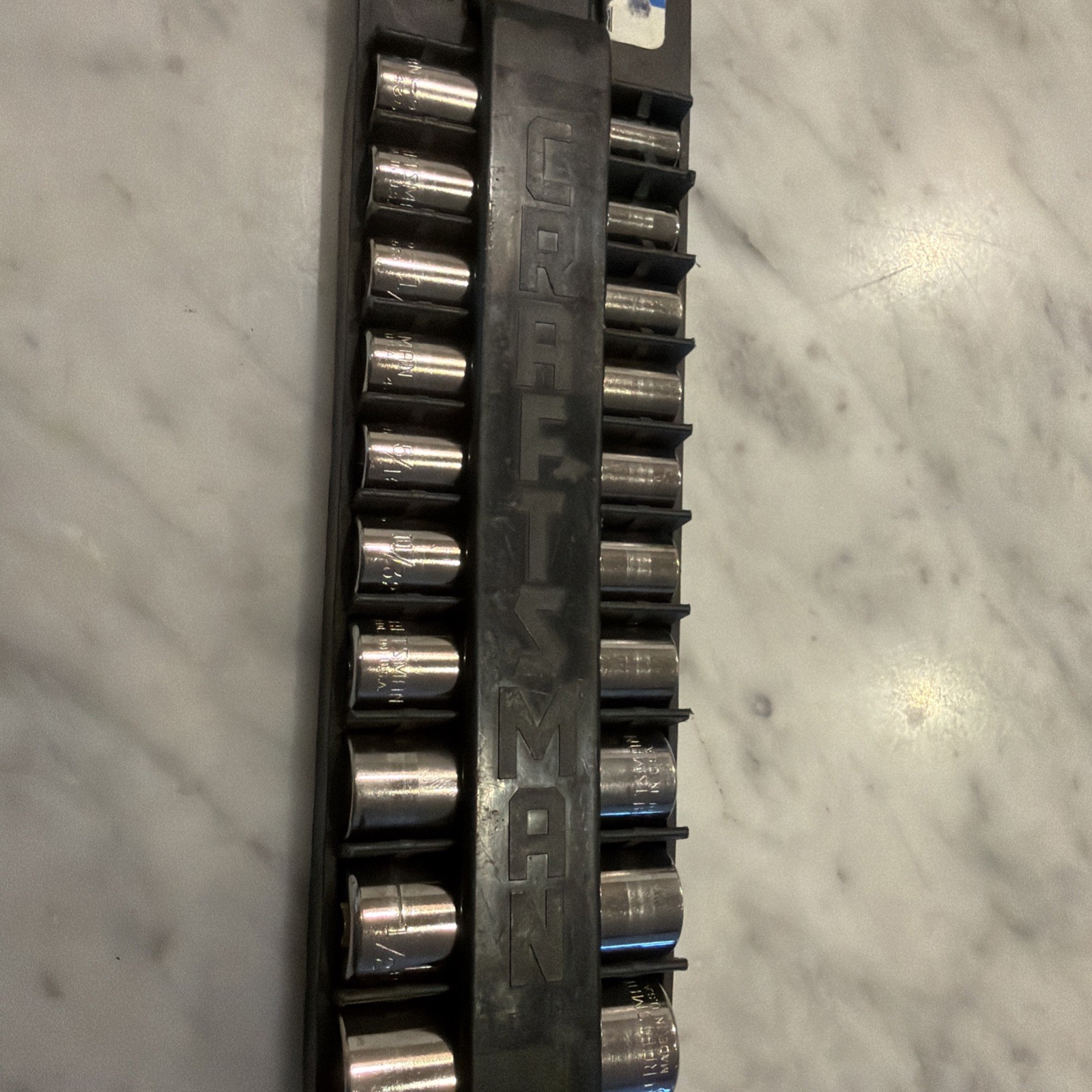 Craftsman 1/4″ Drive Deep Standard SAE Socket Set, USA 🇺🇸 6pt 34434 In Case