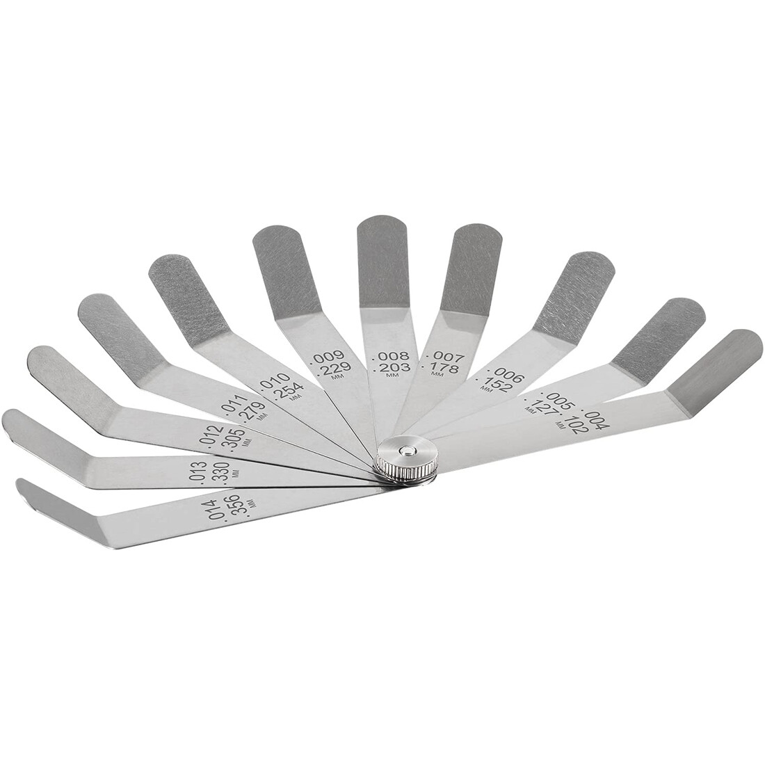 A308 Offset Valve Tappet Gauge 11-Blade Feeler Gauge Kit Sizes 0.004″ to 0.014″