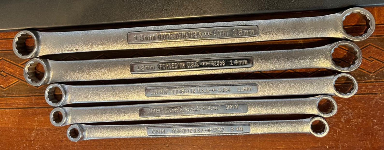 Craftsman USA Metric Double Box End 9pc Wrench Set 12 Point 6MM-19MM-21MM-24MM