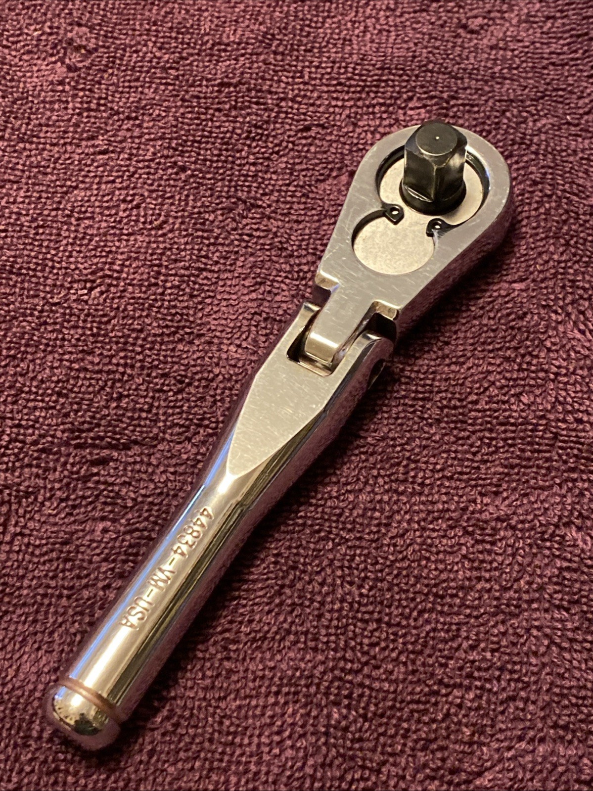 Vintage Craftsman 44834 VM 3/8” Drive Flex Head Stubby Ratchet USA Excellent