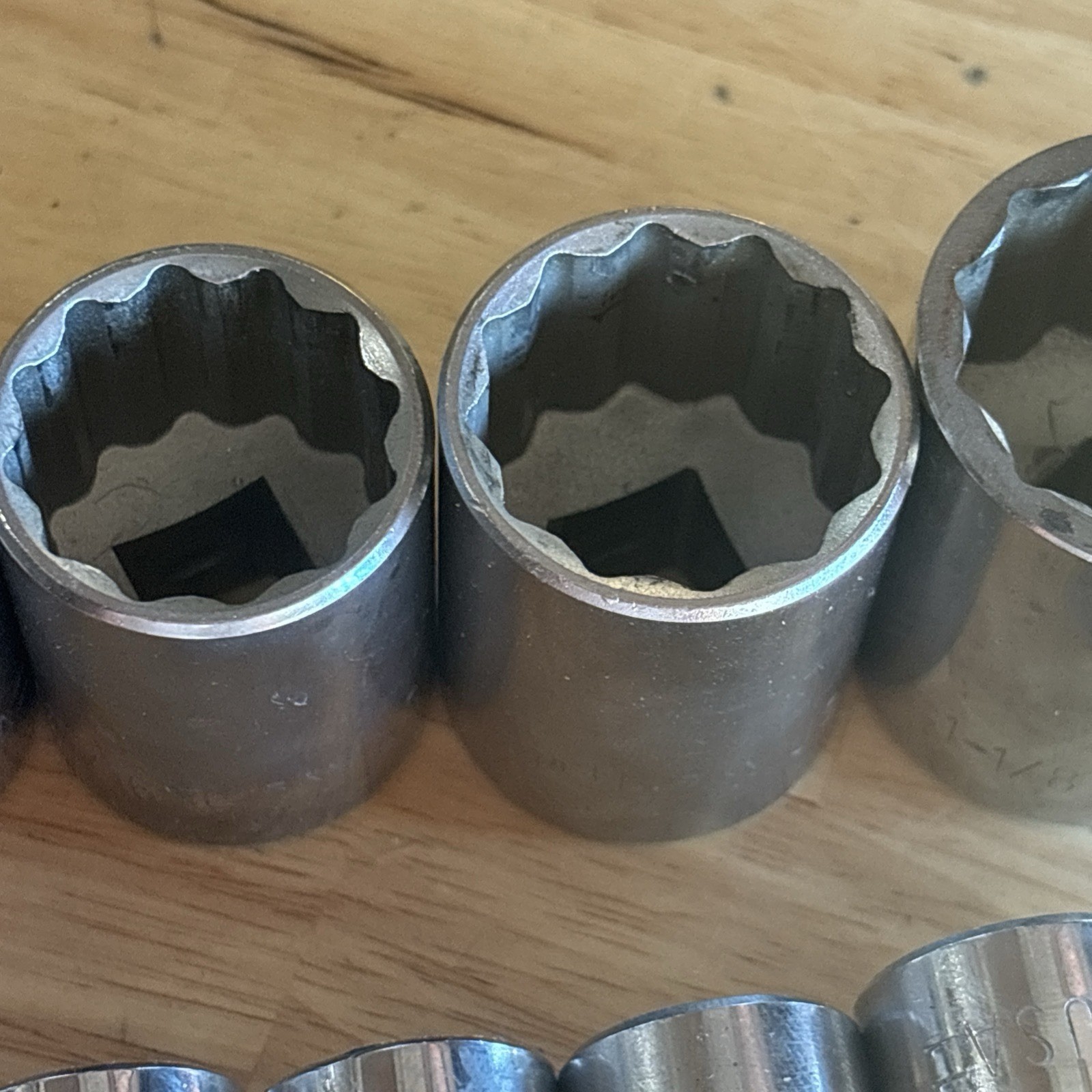 Husky SAE Shallow Socket Set 1/2″ Drive 12 Point 7/16″ to 1-1/4″ Vtg USA READ