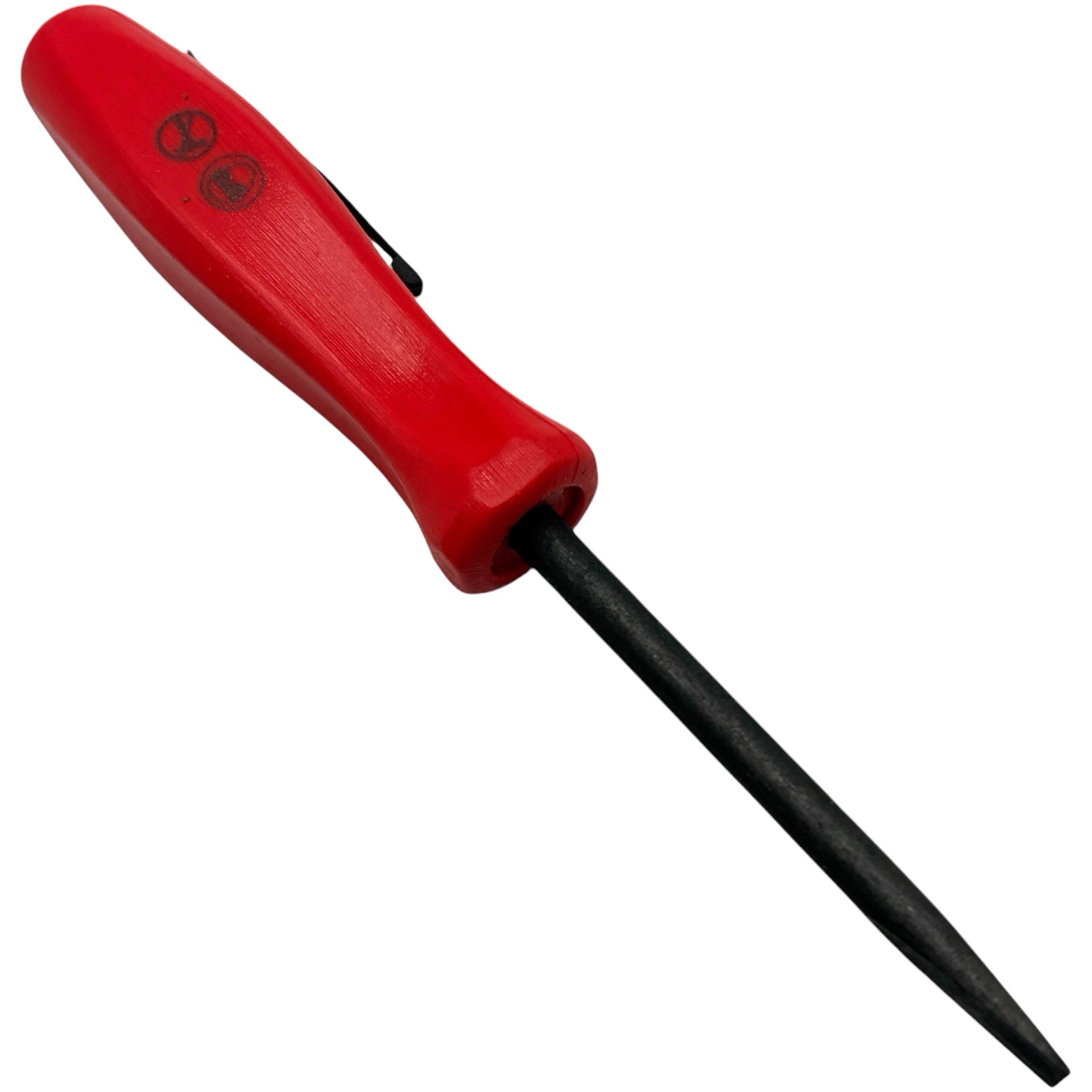 Snap On Tools Mini Magnetic Pocket Pry Bar Red 5 inch Straight Blade