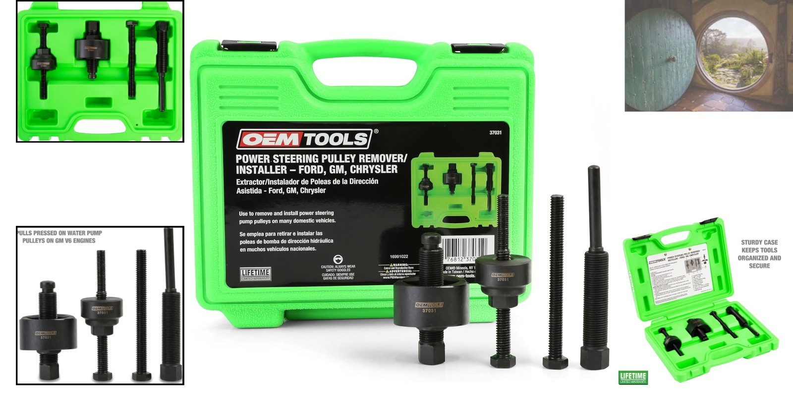 Portable Power Steering Pulley Puller Kit – Fits Multiple Vehicle Brands & Sizes