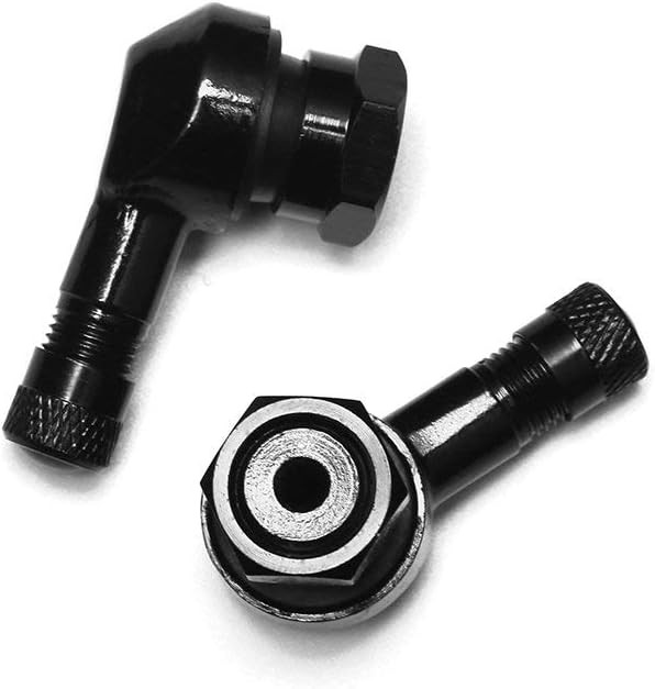 2PC CNC Motorcycle 90 Degree Angle Wheel Tire Stem Tubeless Valve Aluminum Alloy