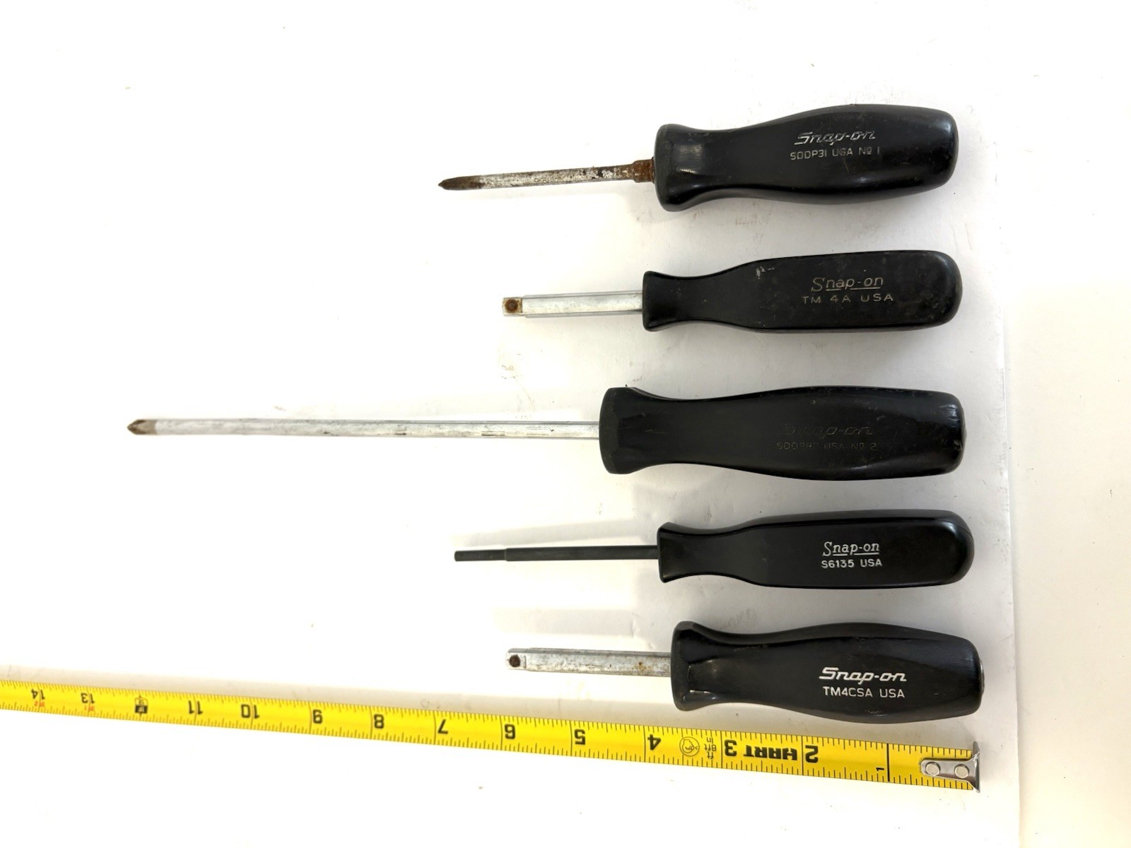 Snap-on Tools Driver set TM4CSA, S6135, SDDP82, TM4A, and SDDP31 Philips Shank +