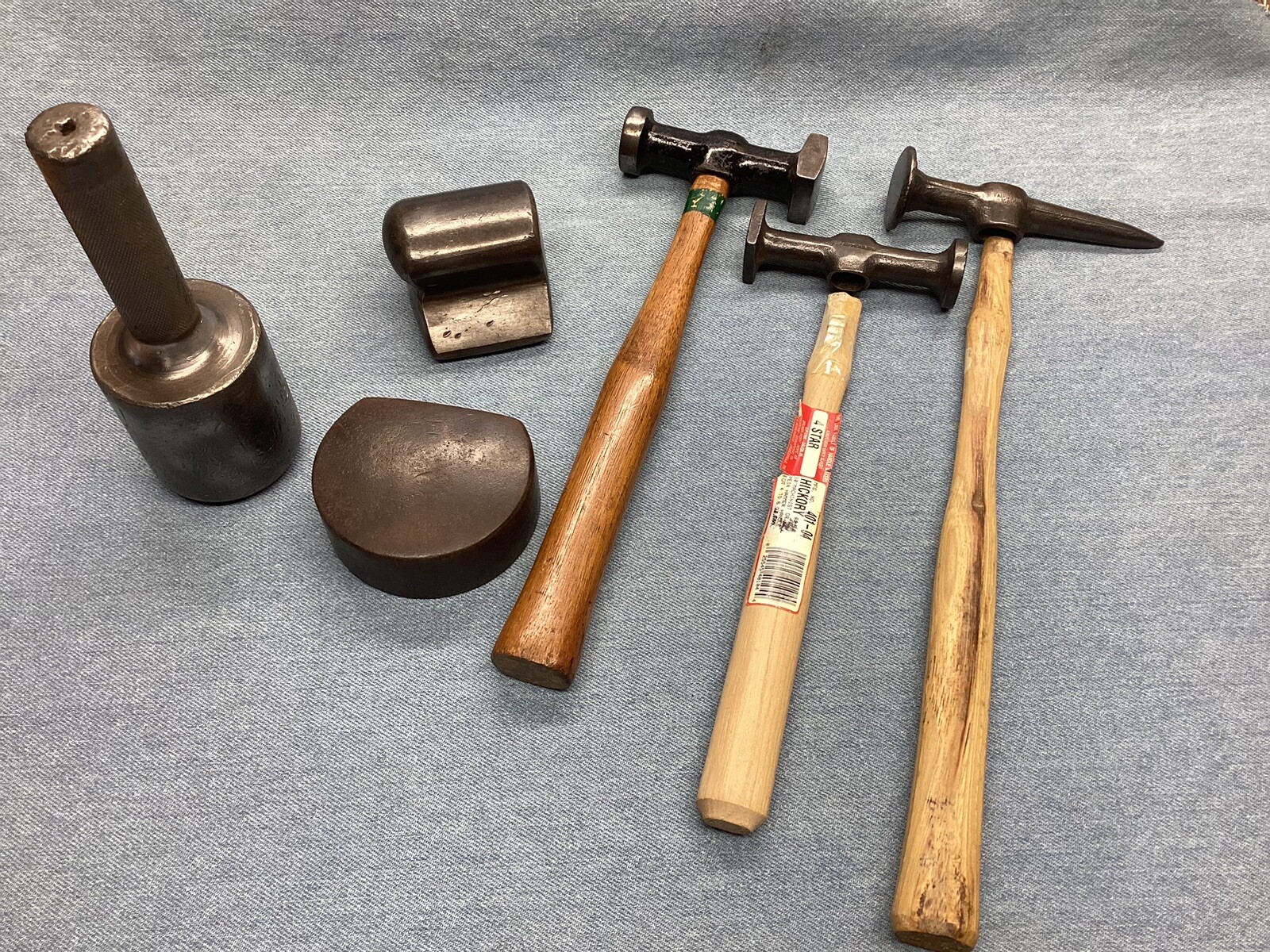 Vintage Fairmount Body Hammers x 3 & 3 Hand Anvils / Dolly’s Good Condition LOOK