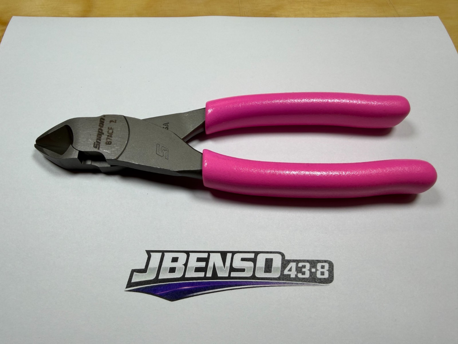 Snap-on Tools USA NEW PINK Soft Grip 7″ Diagonal Cutter Pliers 87ACFP