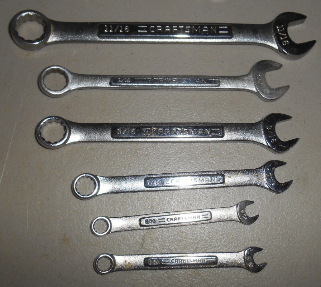 Lot of 9 Craftsman Wrenches VA – V – VV Series All Forged In USA