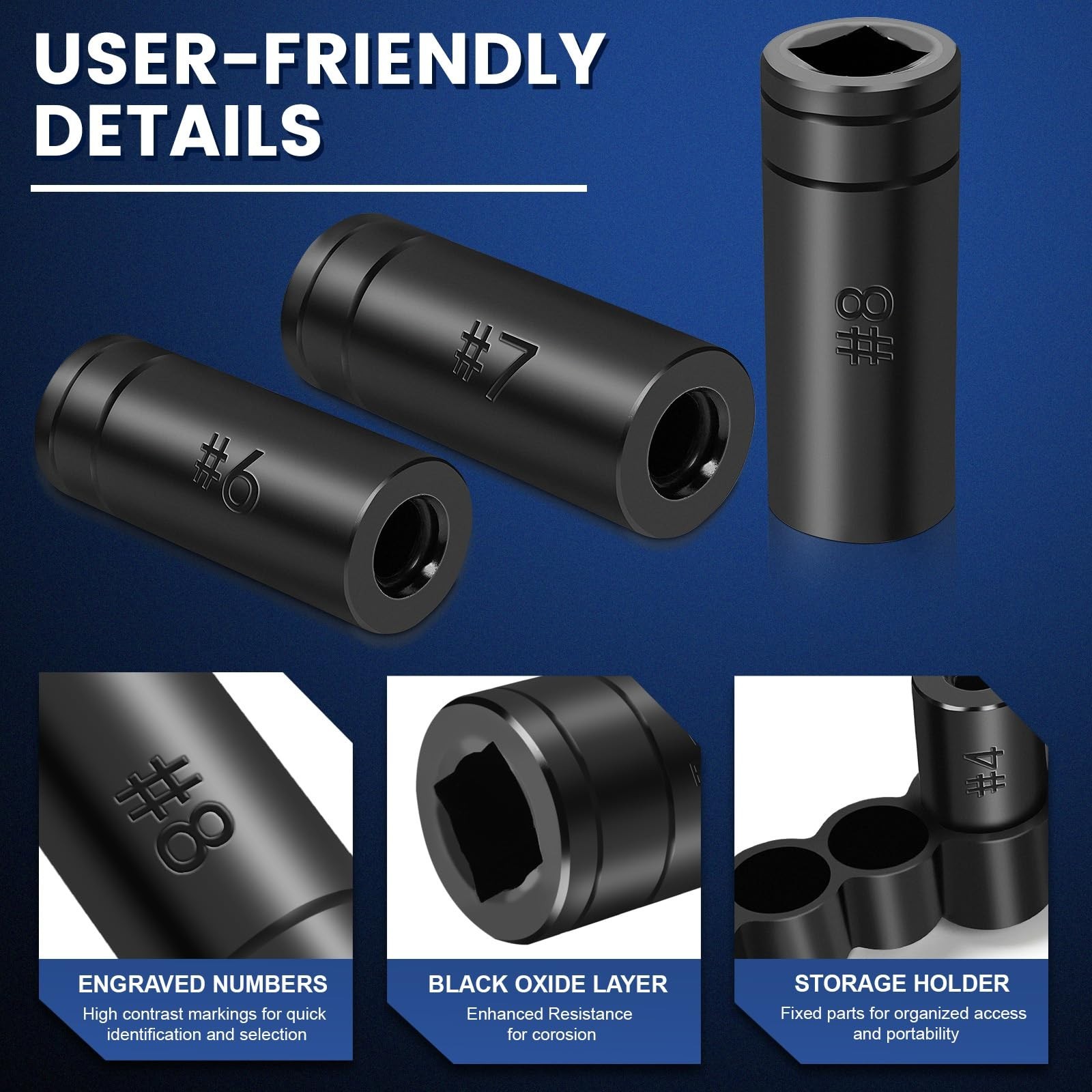 70500 Tap Socket Set 1/4″&3/8″ Drive Fit All MCTI Standard Tap for Socket Wrench