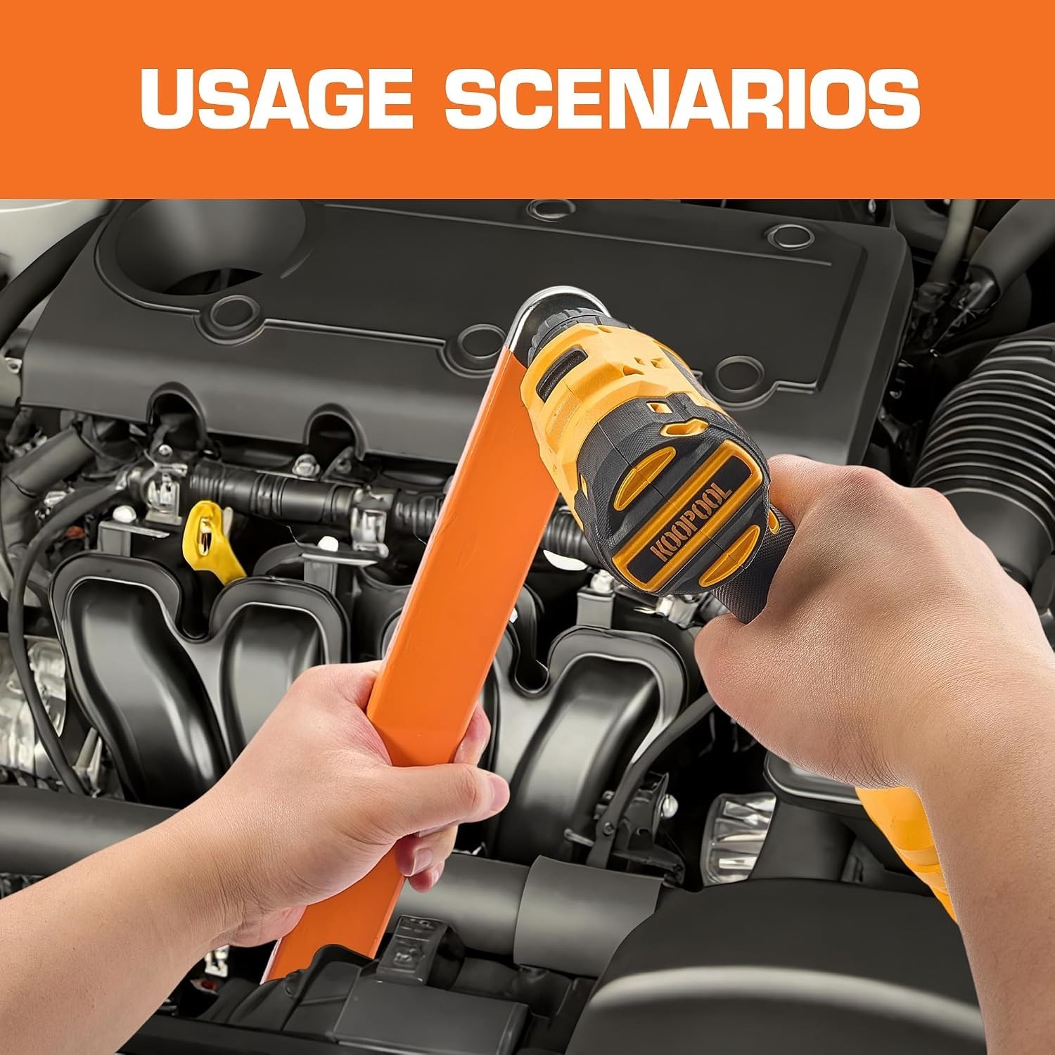 Offset Extension Wrench, Impact Ready Wrench Extender, with 1/2″, 1/4″ and 3/…