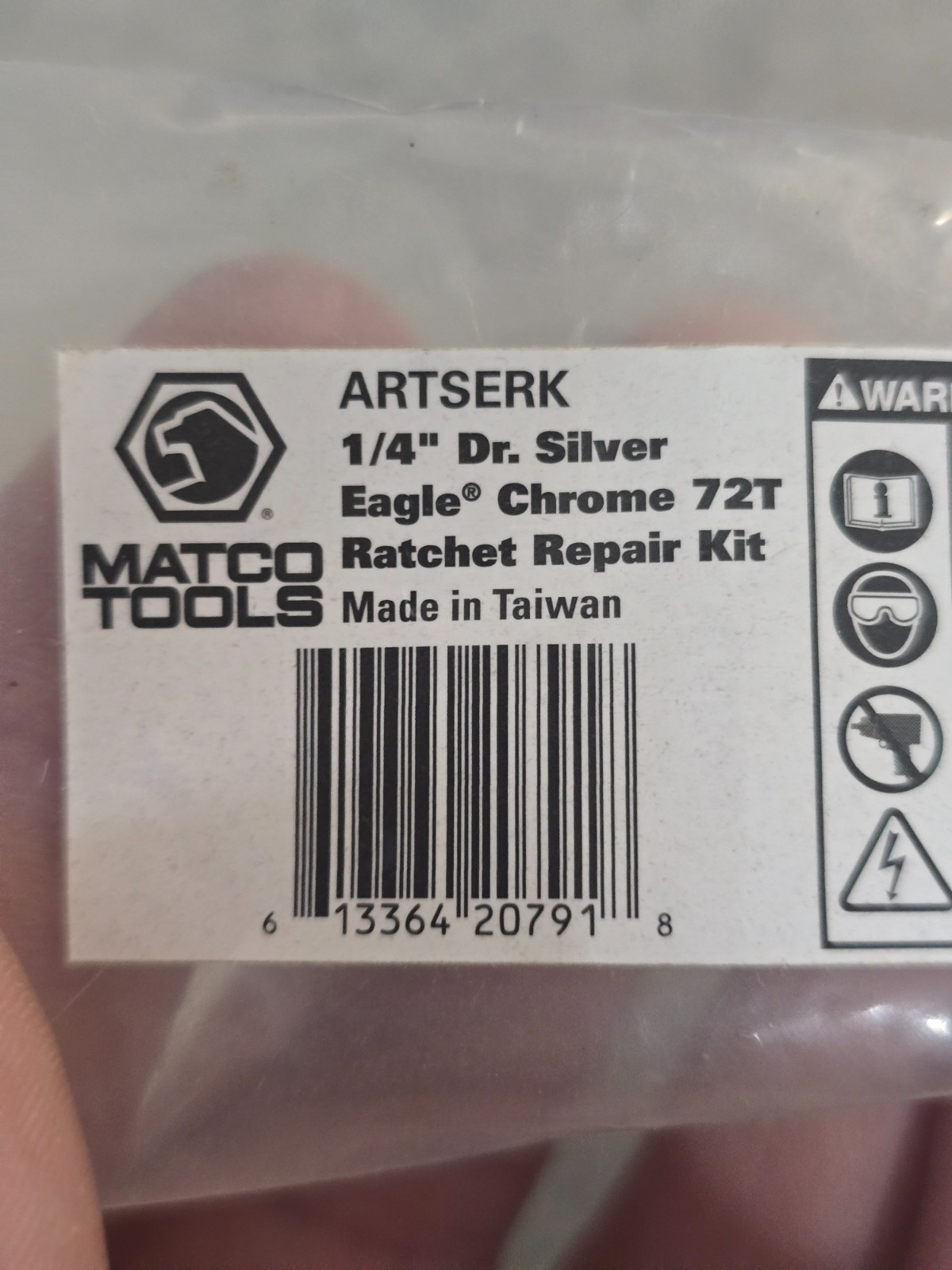 Matco Tools ARTSERK 1/4″ Drive Silver Eagle Chrome 72Tooth Rachet Repair Kit New