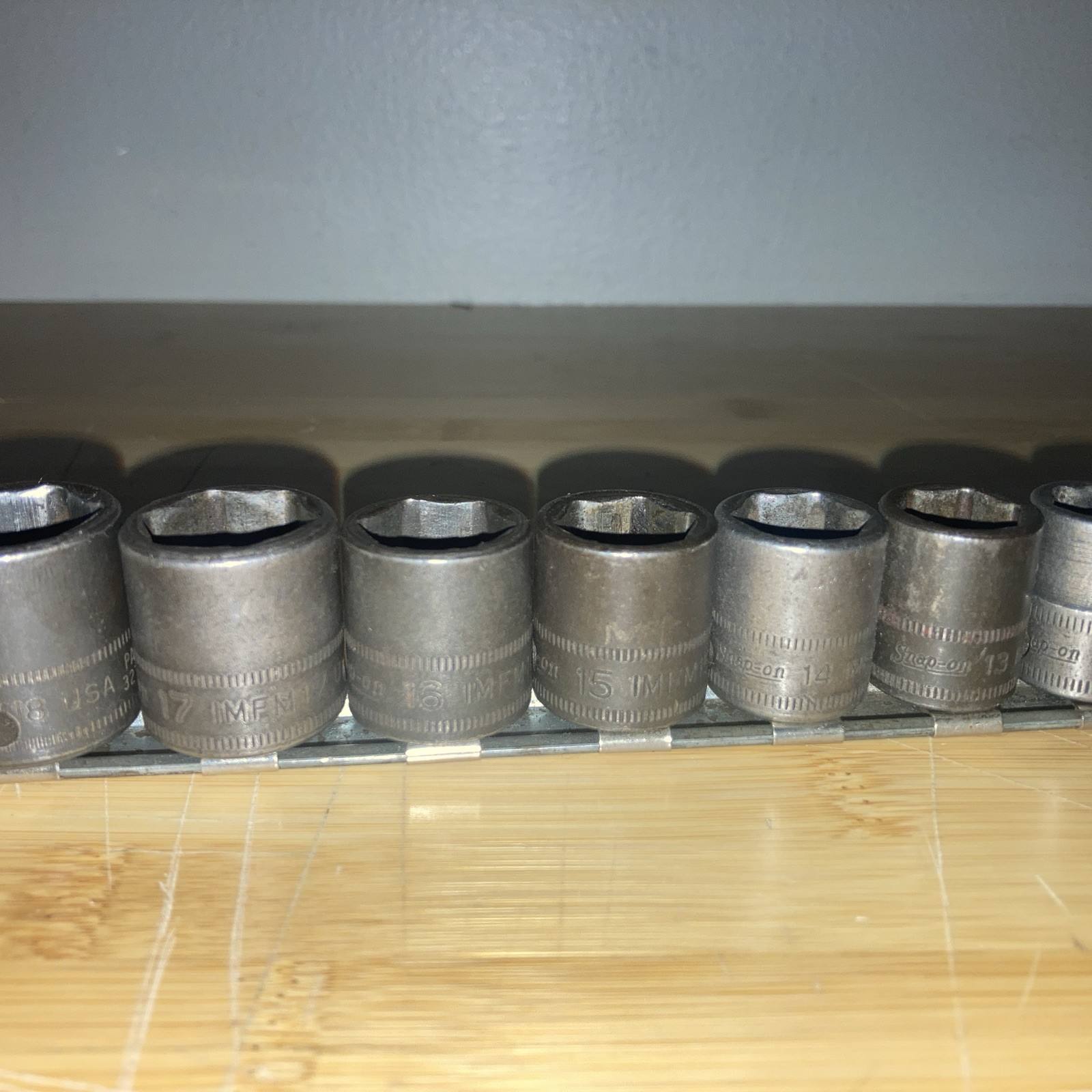 Snap On IMFM 8-19 21 24mm 3/8″ Drive 14 Piece 6 Point Impact Socket Set USA