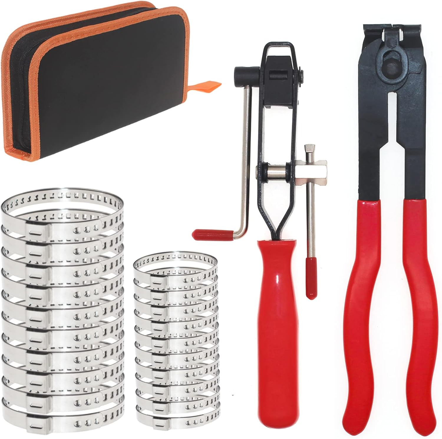 22 PCS CV Joint Boot Clamp Pliers Kit – With Crimp Bands & Tool Case for Cars
