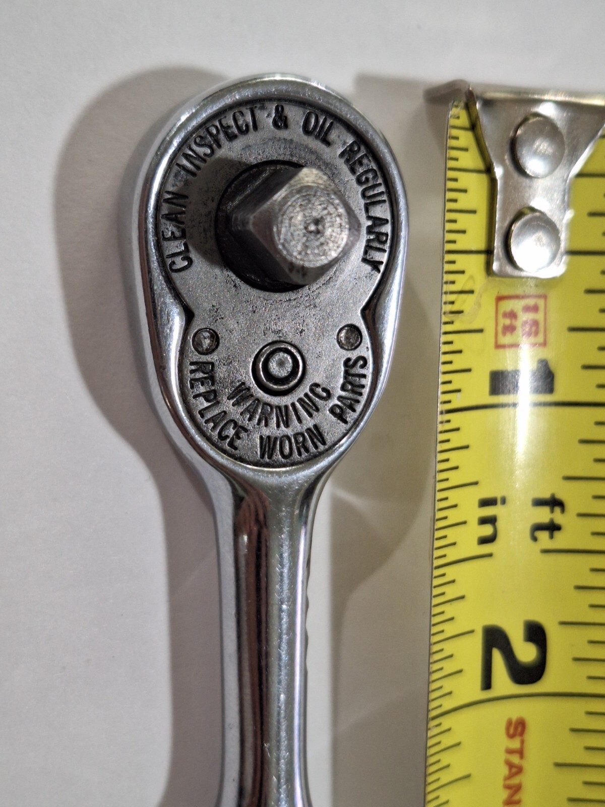 Vintage Snap-on 1/4″ Drive Ratchet TM70B Chrome Made in USA Underline Logo