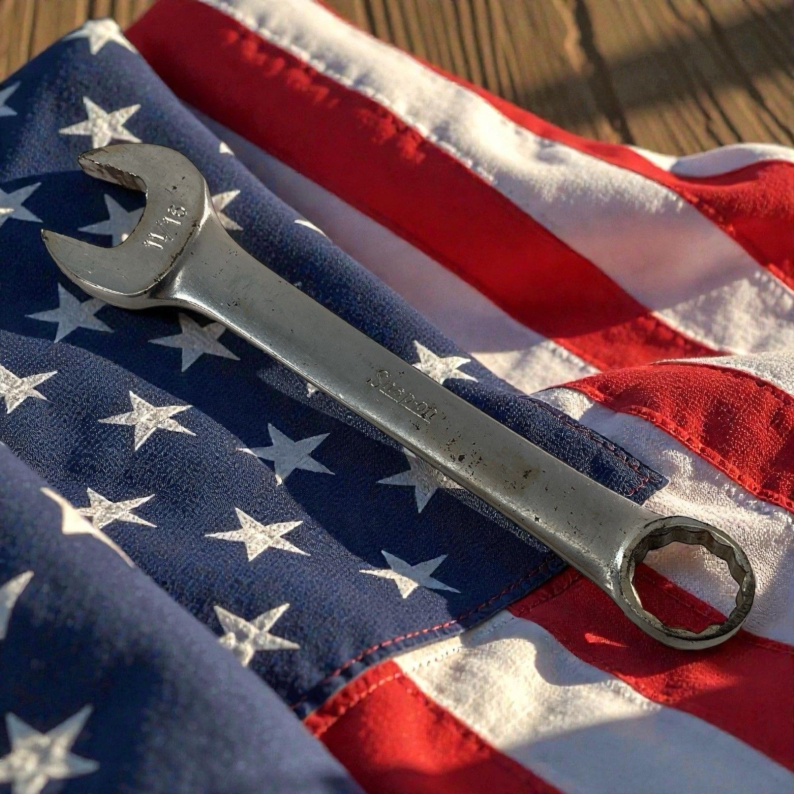 Snap-On Combination Wrench OEX-220 11/16″ SAE 12pt Chrome Mechanic Tool USA Made