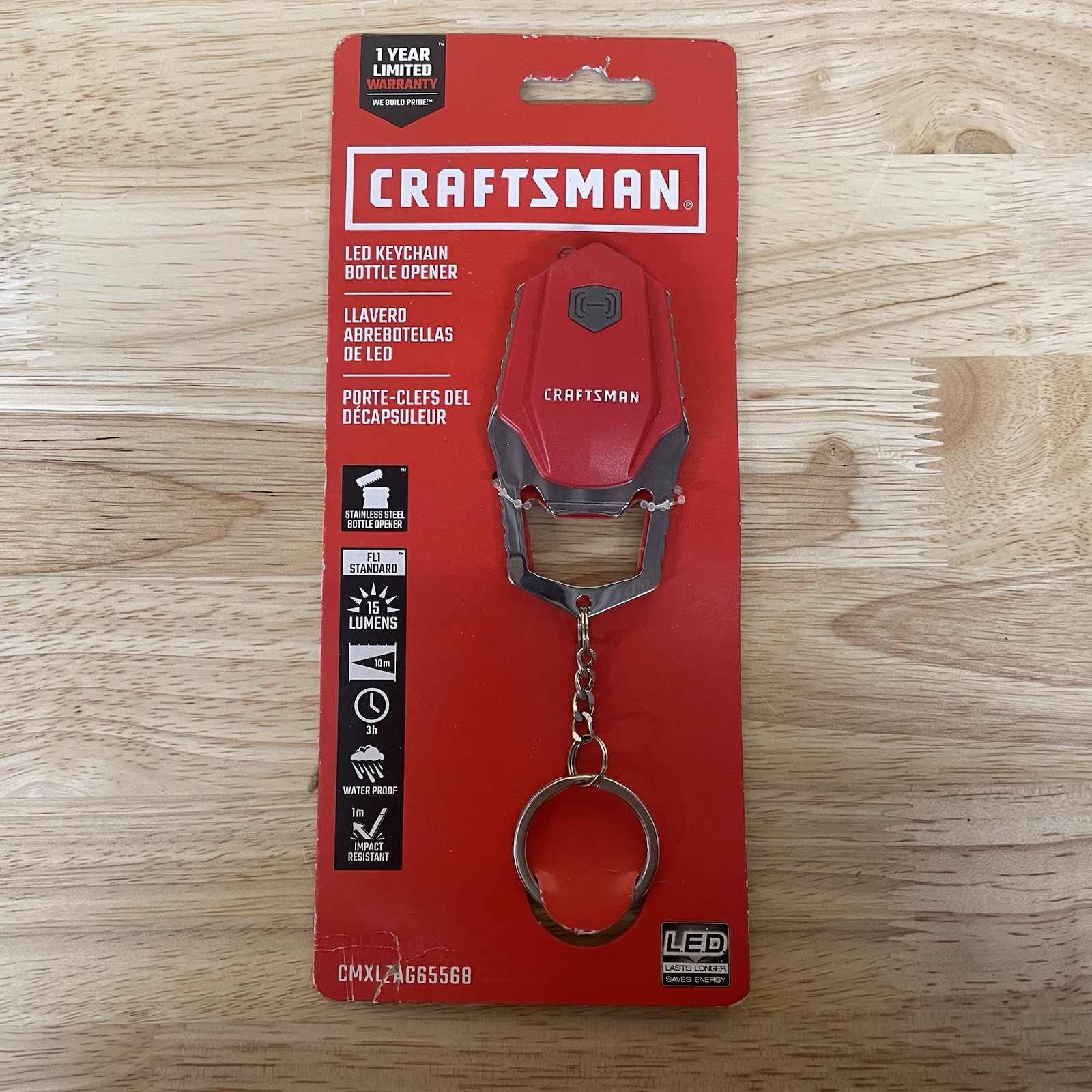 Craftsman Bottle Cap Opener – LED Keychain
