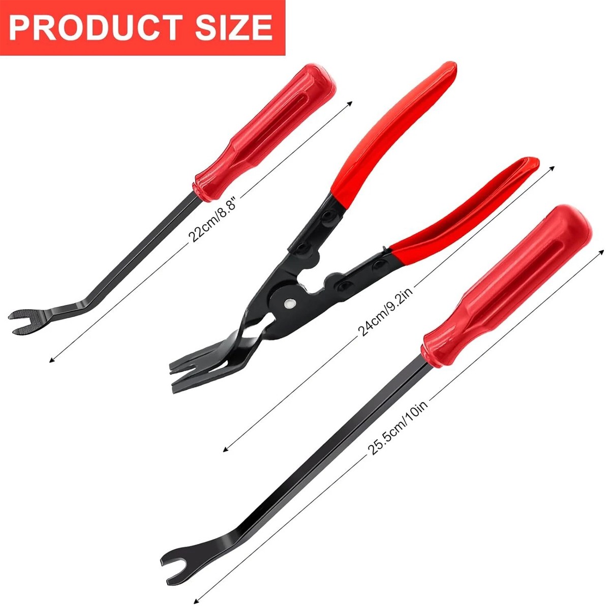 3PCS Auto Clip Pliers Set Fastener Remover Car Trim Rivet Removal Pry Tool