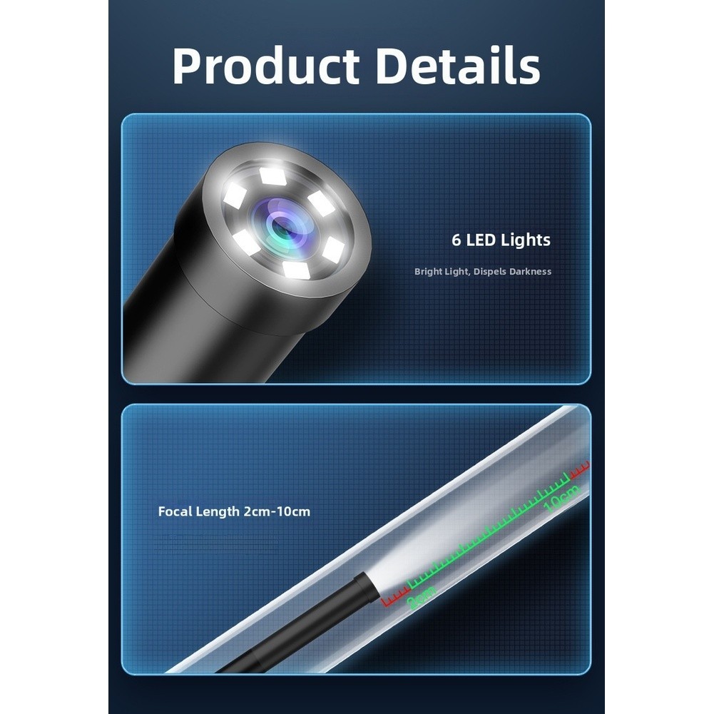 8mm WiFi Dual Lens Pipeline Inspection Device for For ANDROID Type C Connection