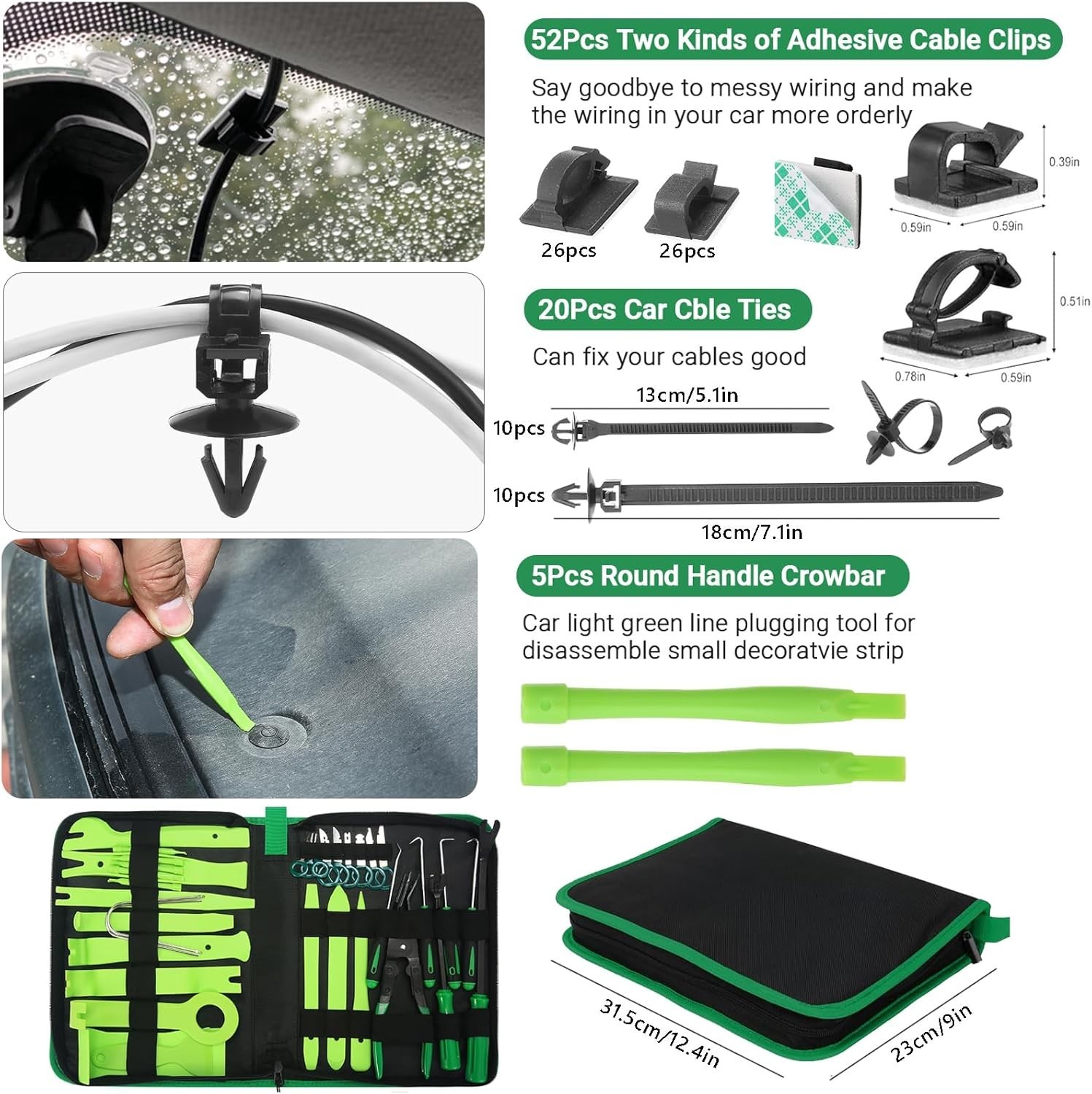 415Pcs Trim Removal Tool, Car Panel Door Radio Removal Kit, Auto Push Pin Bum…