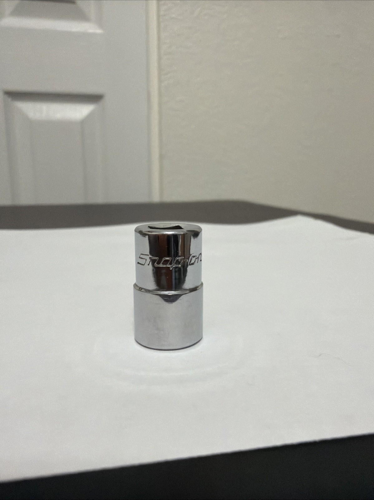 Snap On 1/4″ Drive 3/8″ 6PT SAE Shallow Chrome Socket USA TM12