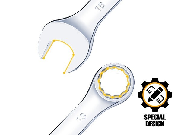 32 Piece SAE & Metric Combination Wrench Set, CR-V Steel Mirror Chrome Polished