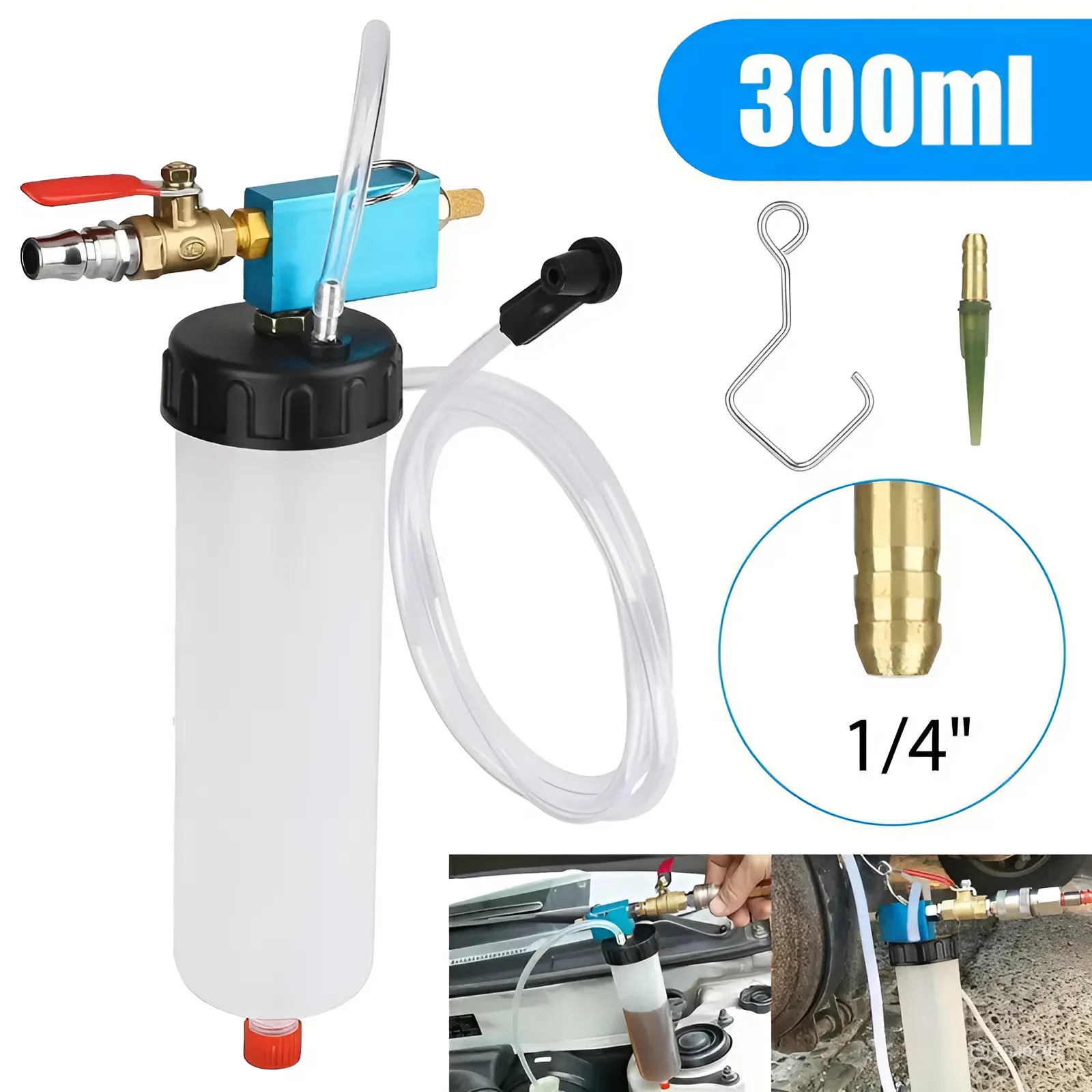 Car Vehicle Vacuum Brake Bleeder Tank Fluid Oil Change Pump Equipment Tool Kit