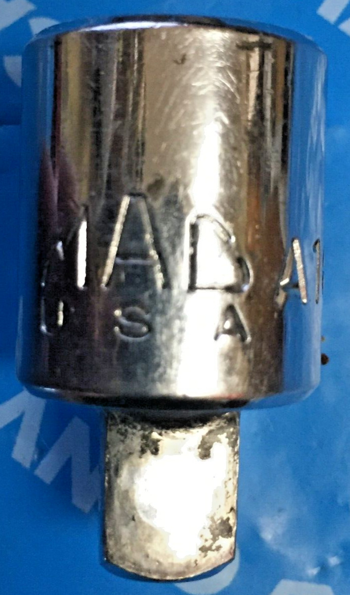 Mac Tool A1612 Chrome 1/2 to 3/8″ Socket Adapter USA 1.5″L 1993 Good 8/10 E