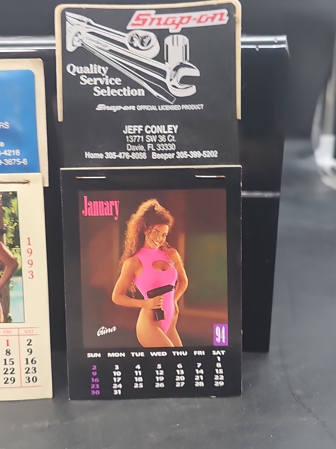 Mini Swimsuit Calendars 1993 & 1994 Snap-on Promo Advertising