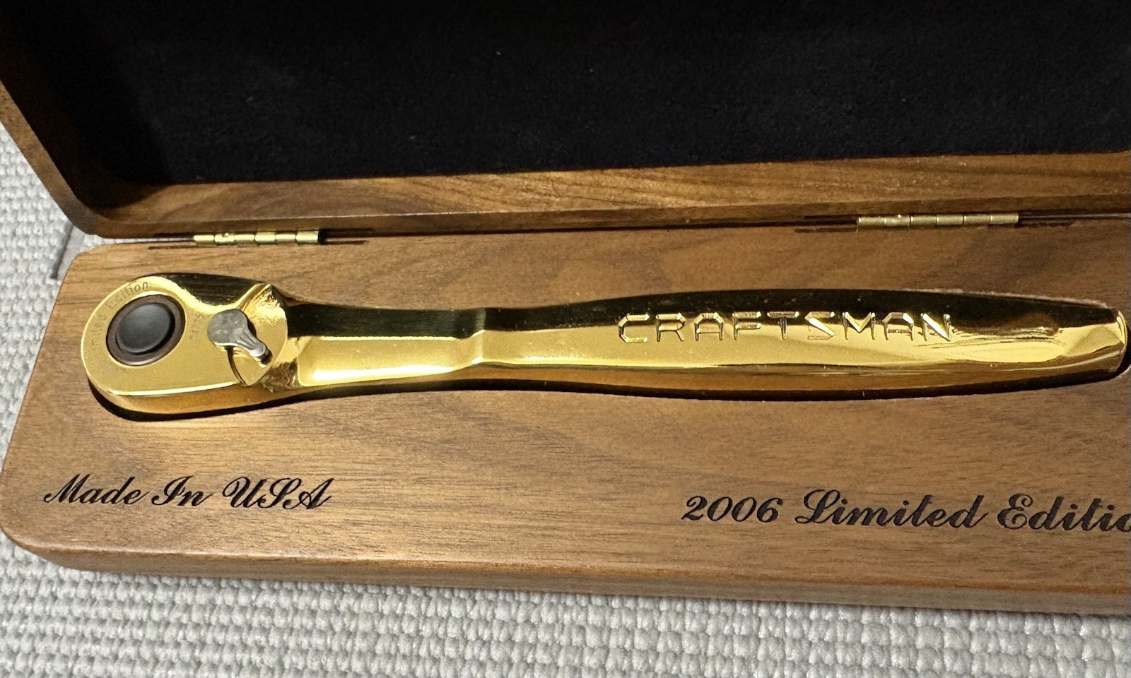 NOS Craftsman Gold 3/8 Drive Thin Profile Ratchet 44995 USA 2006 Limited Edition