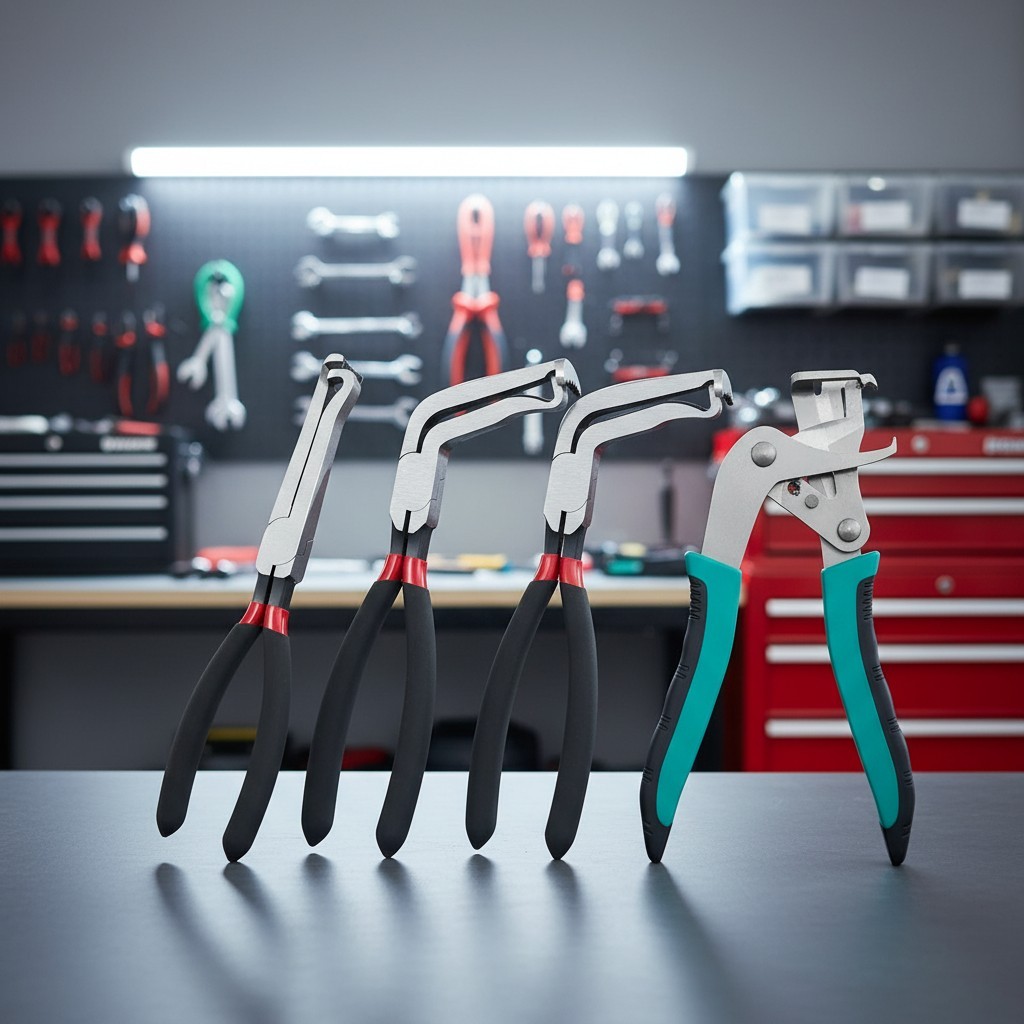 Multi-Functional Car Clip Pliers Set: High-Carbon Steel – 4 Tools Included