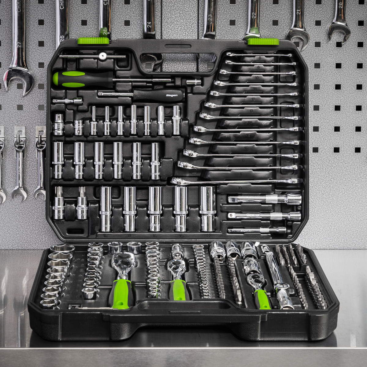 Sealey 1/4″ 3/8″ 1/2″ Square Drive WallDrive Metric Socket Set 219 Pieces S01212