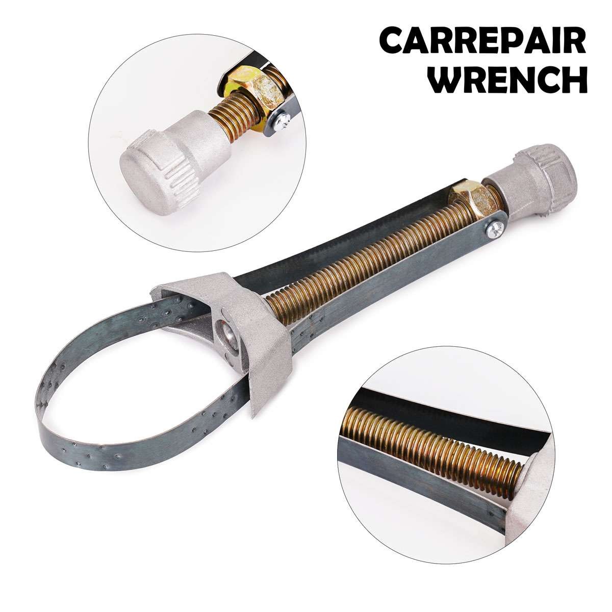 Oil Filter Removal Tool Strap Wrench Diameter Adjustable 60mm To 120mm Car Auto