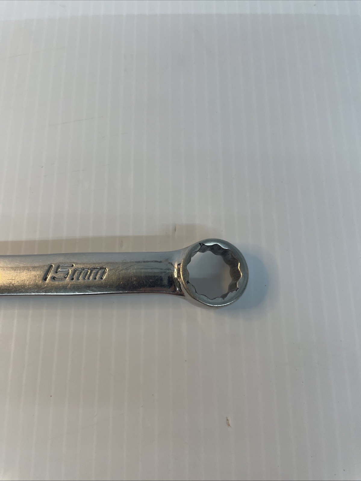Snap On USA 15MM 12PT Metric Flank Drive Plus Chrome Combination Wrench SOEXM15