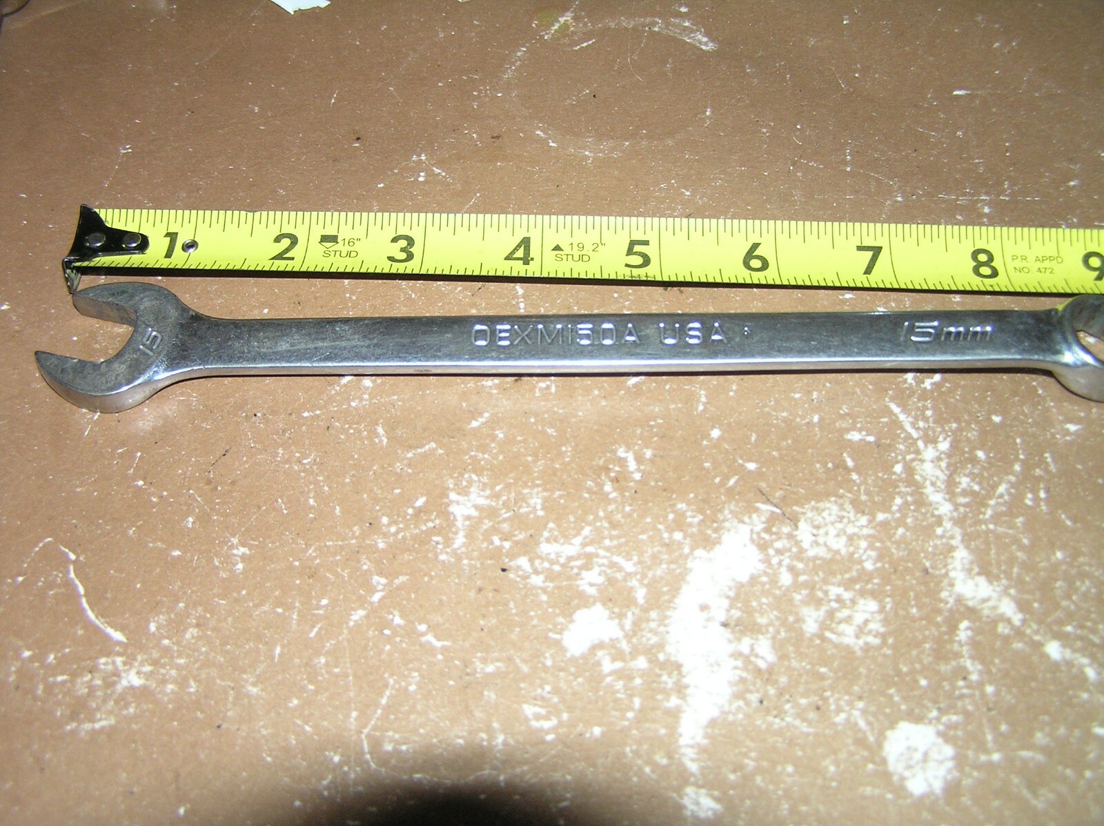 Snap On 15MM Standard Length Combination Wrench OEXM150A New Script