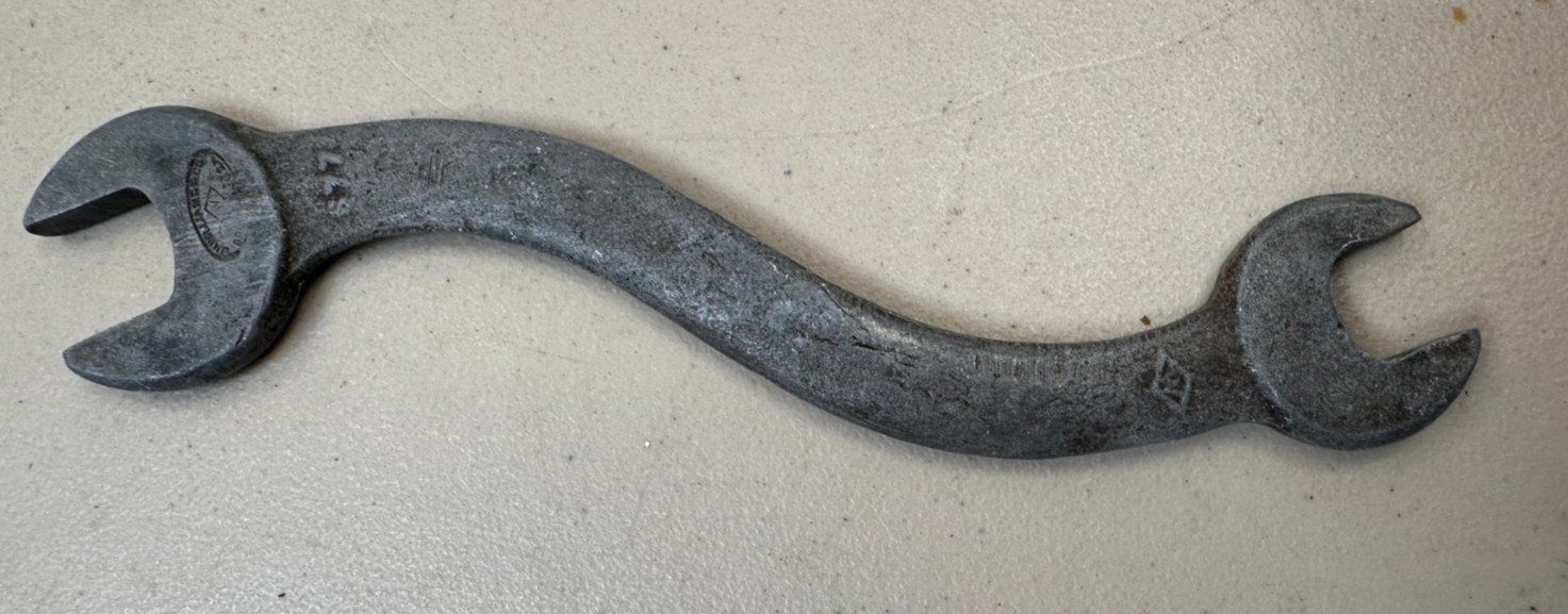 J H Williams Vintage Open End S Wrench 677 1/4 x 5/16 USA W-Diamond