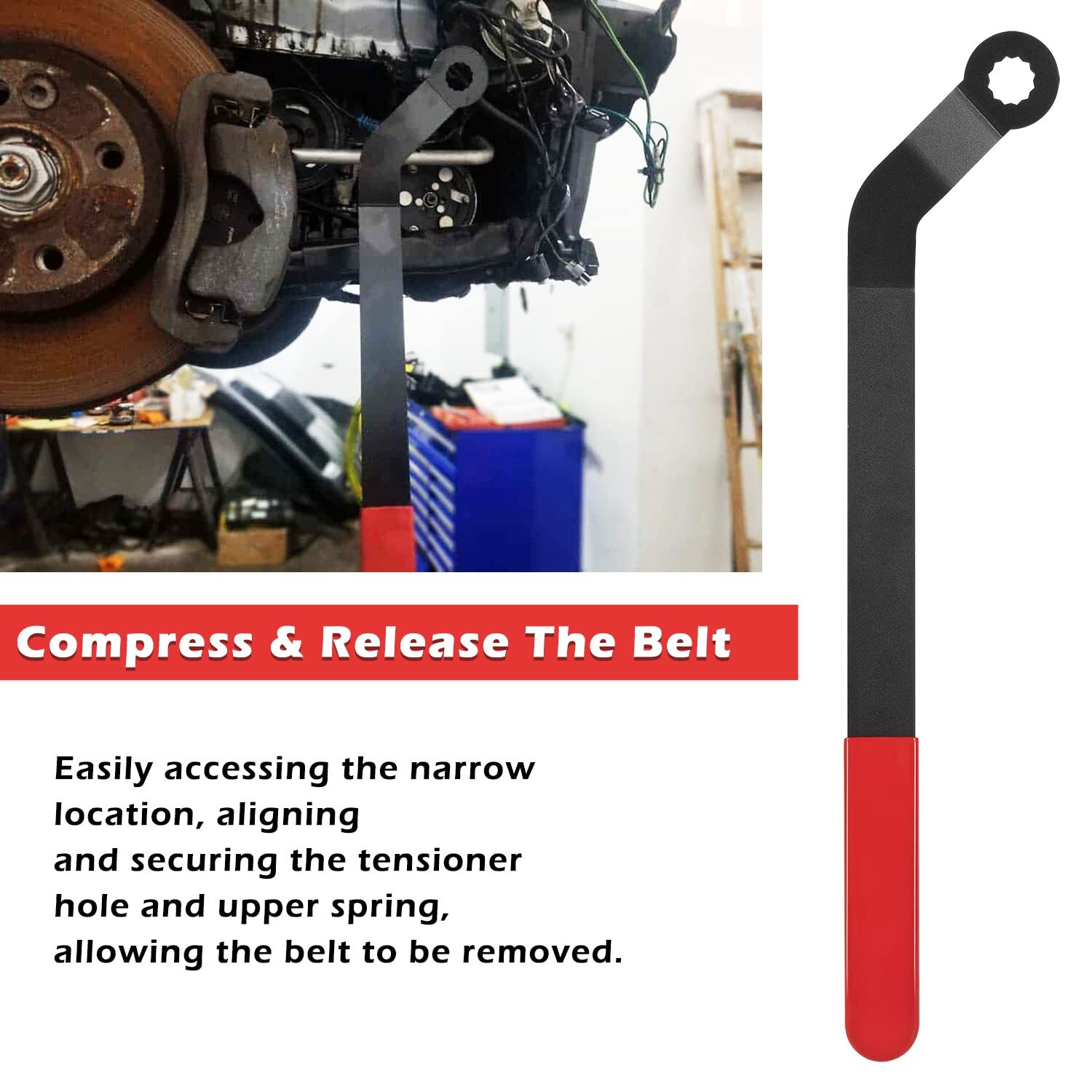 1016 Serpentine Belt Wrench Tool Set for 2007 & Up Mini Cooper N12 N14 N16 & N18