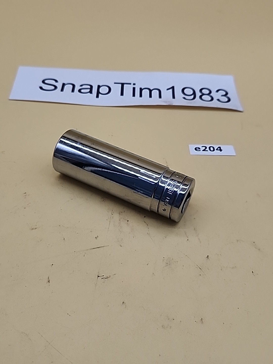Snap-on Tools S261 – 1/2″ Drive, 13/16″ Deep 12pt SAE Chrome Socket USA