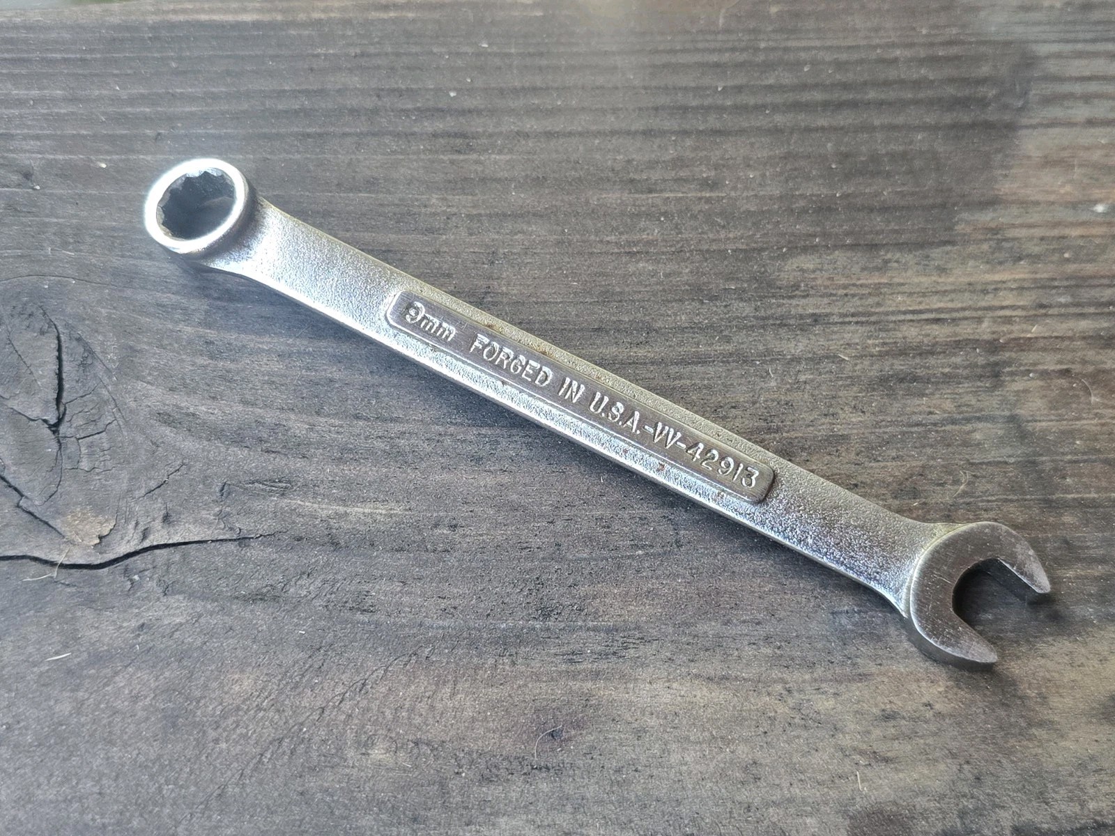 Vintage Craftsman 9mm 12 point Combination Wrench -VV- 42913 Forged in USA