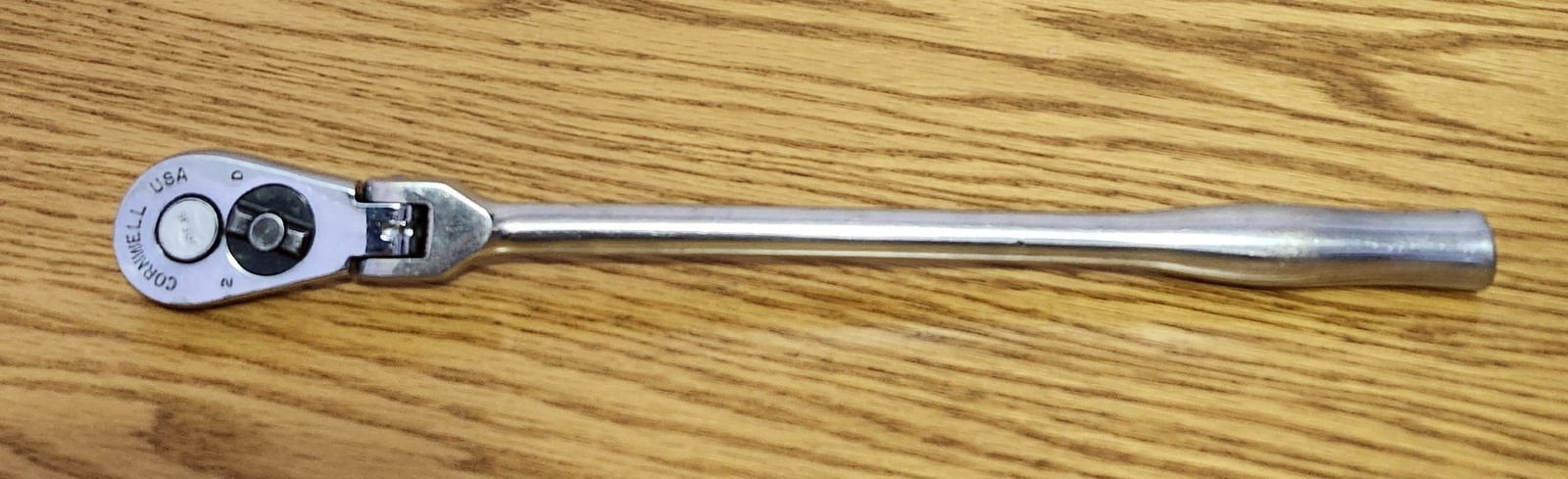Cornwell Flex Head Offset Chrome Handle 3/8″ Drive Ratchet 12″ USA