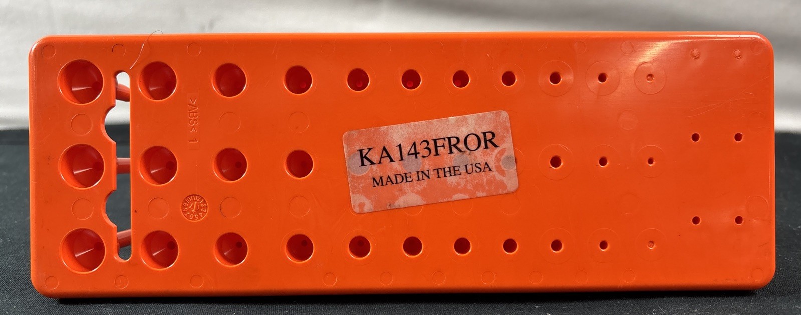 Snap On Tools KA143FROR ORANGE SAE 1/4″ Post 3-Row Socket Tray Storage USA