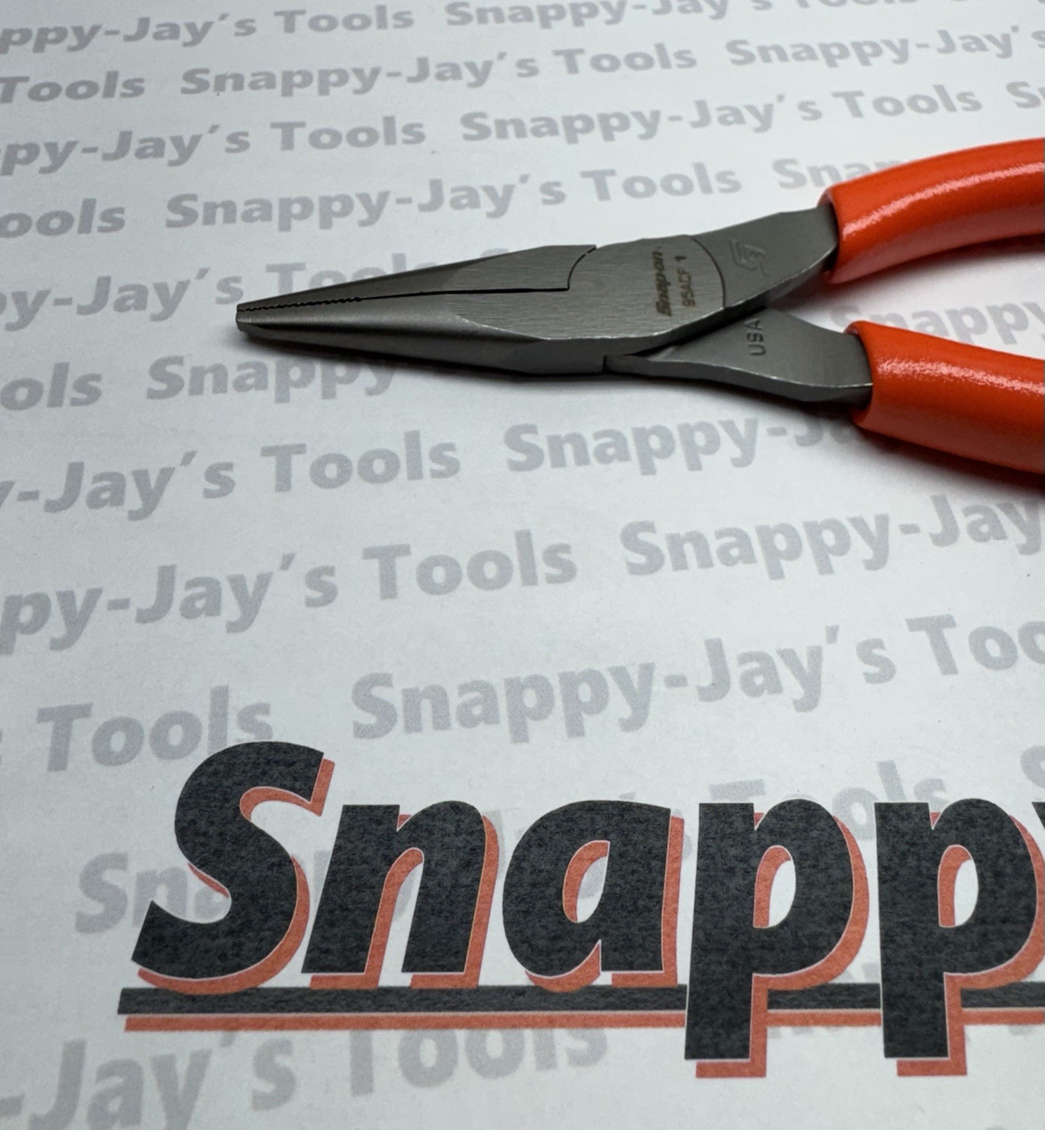 Snap-on Tools USA NEW ORANGE 6″ Soft Grip Needle Nose Pliers 95ACFO