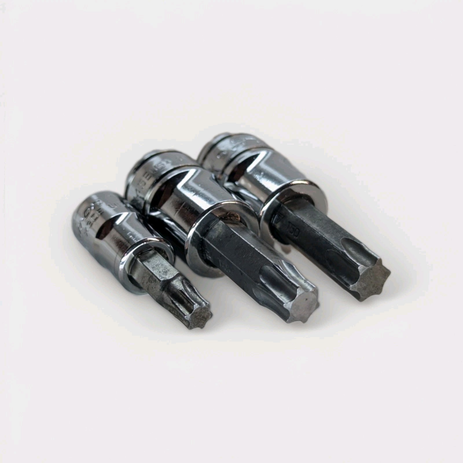 Snap-on 3pc Torx Bit Socket Set FTX50E T50 FTX45E T45 3/8 & TTX30E T30 1/4 Drive